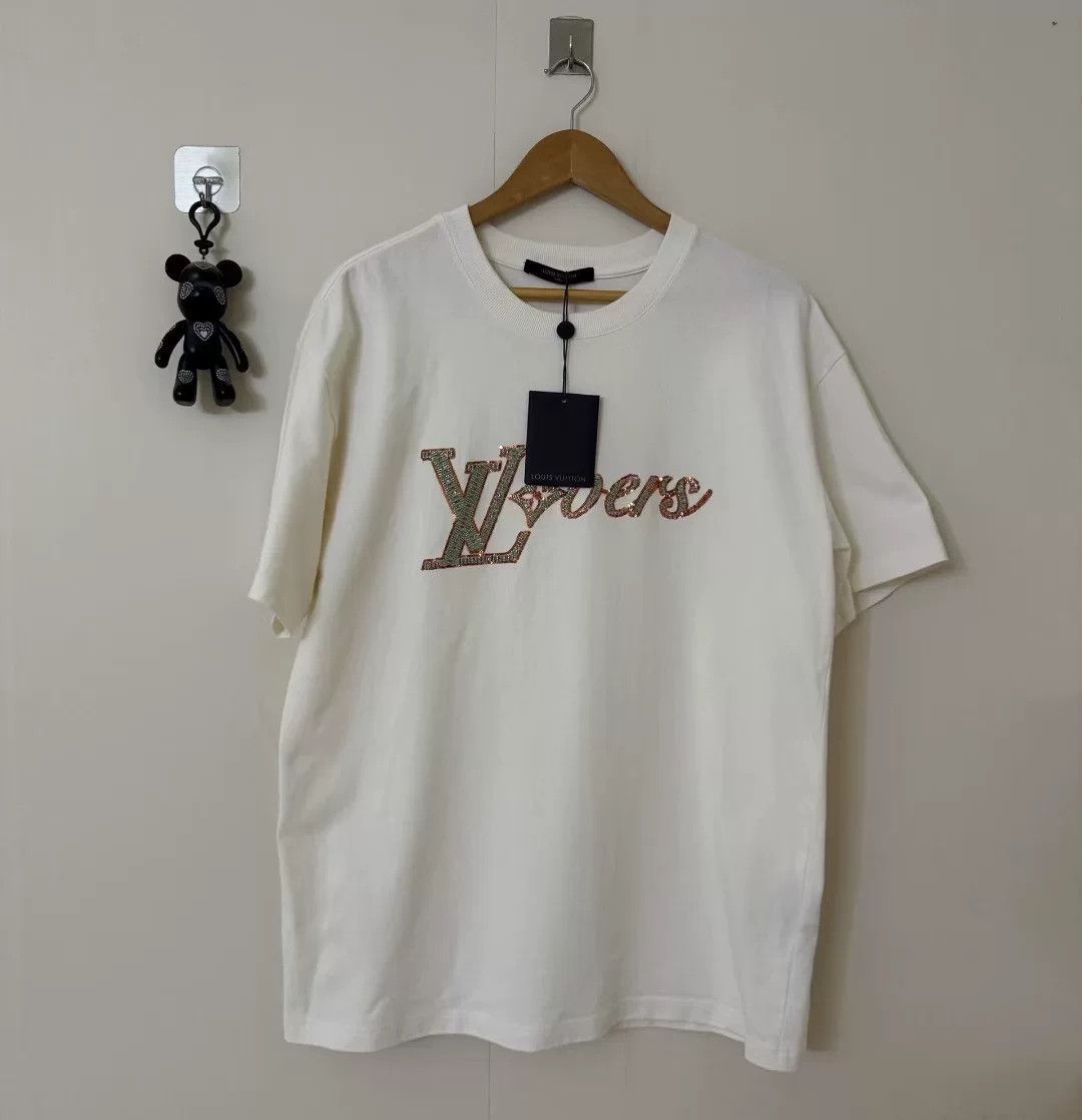 Louis Vuitton Louis Vuitton Pharrell Rhinestone Embroidery Tee Size US XL / EU 56 / 4 - 1 Thumbnail
