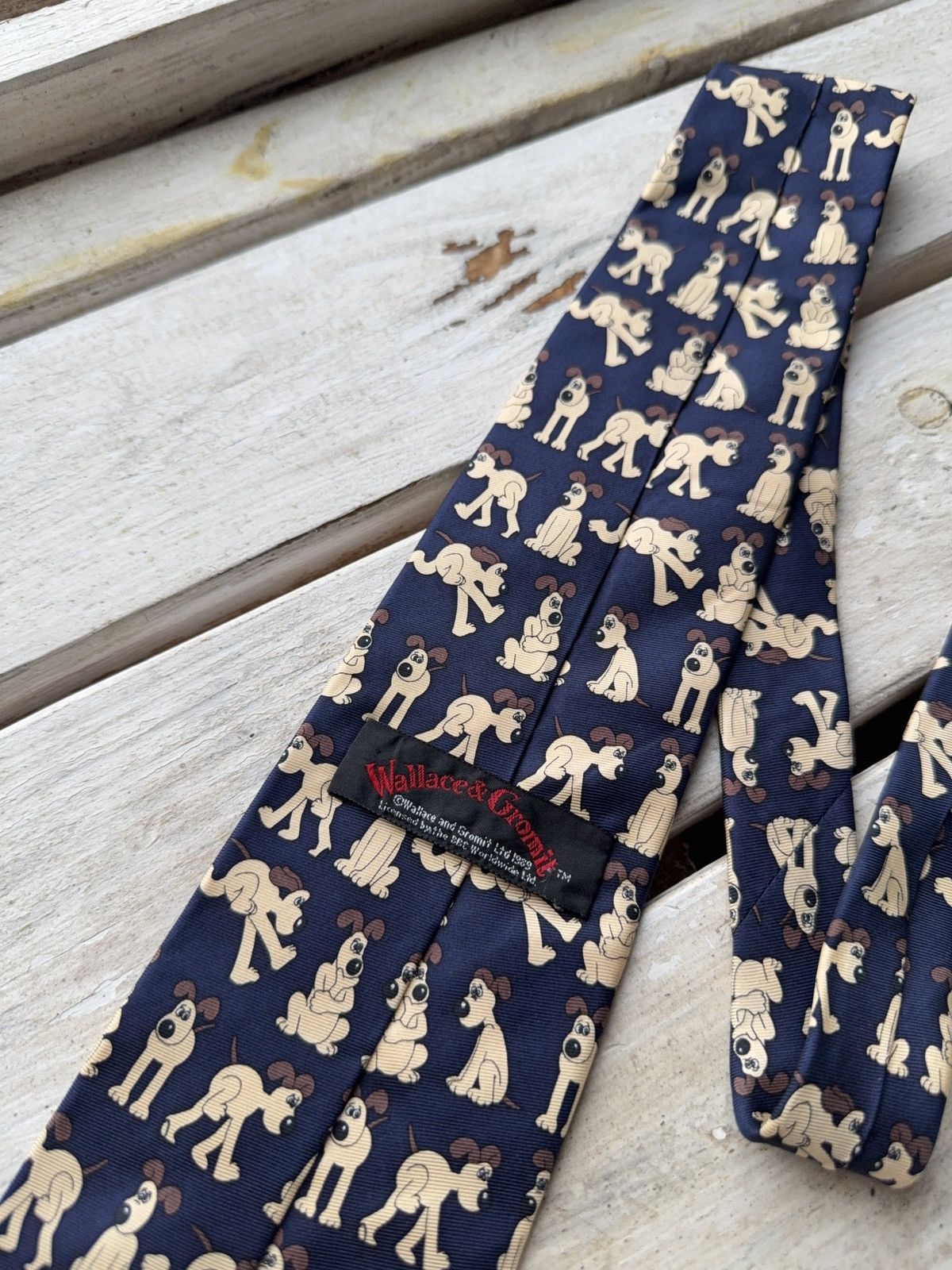Cartoon Network × Vintage Vintage Wallace & Gromit Gromit Dog Novelty Tie – 90s Print Size ONE SIZE - 7 Thumbnail