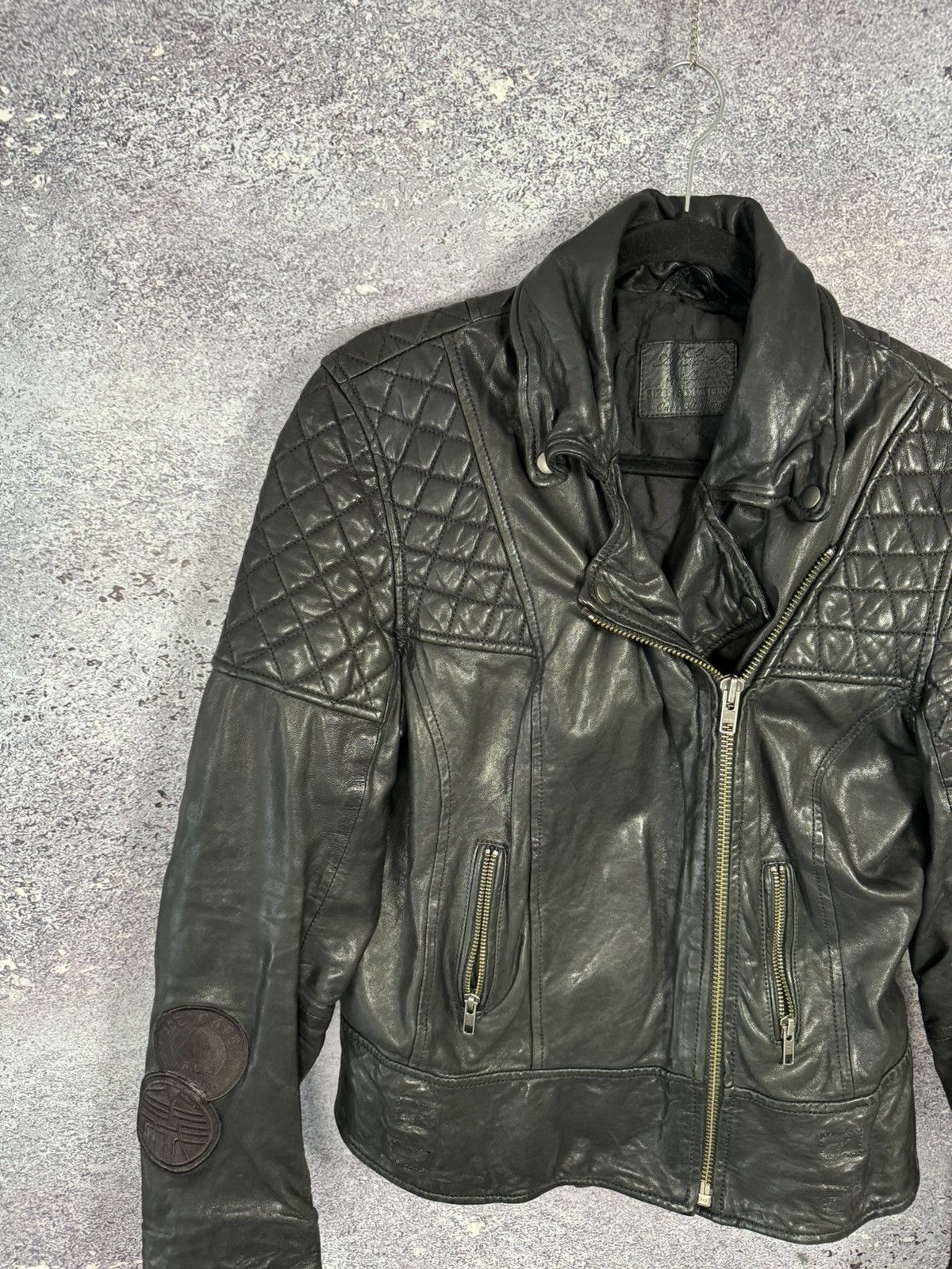 Allsaints All Saints Leather Jacket Women’s Uk 14 Black Lamb Papin Size L / US 10 / IT 46 - 2 Thumbnail