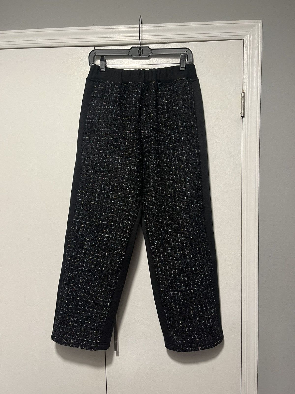 image of Comme Des Garcons Tao Cdg Tweed Snap Button Sweatpants Winter 23 in Black, Women's (Size 28)