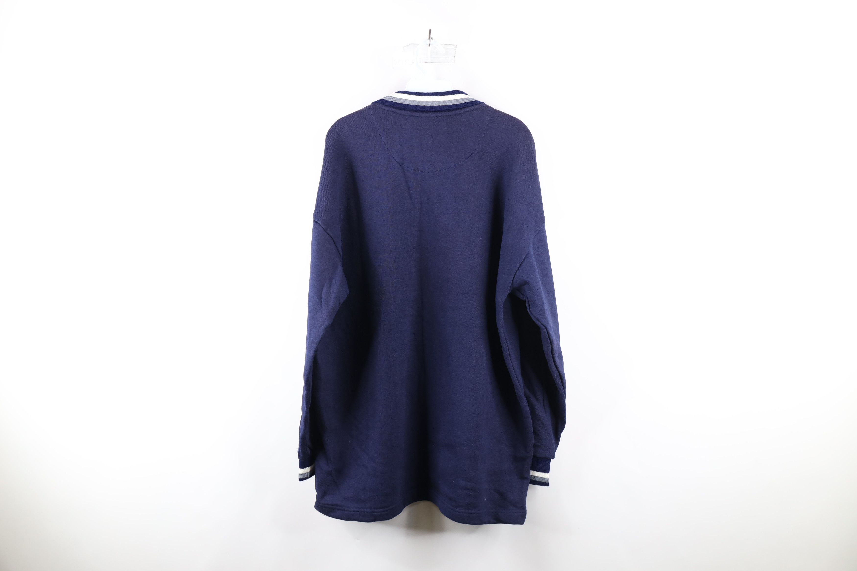Vintage Vintage 90s Out Dallas Cowboys Collared Sweatshirt Blue Size US L / EU 52-54 / 3 - 8 Thumbnail