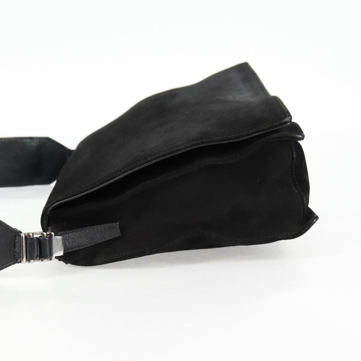 Gucci GUCCI Shoulder Bag Suede Black Silver 001 001 Size ONE SIZE - 4 Thumbnail