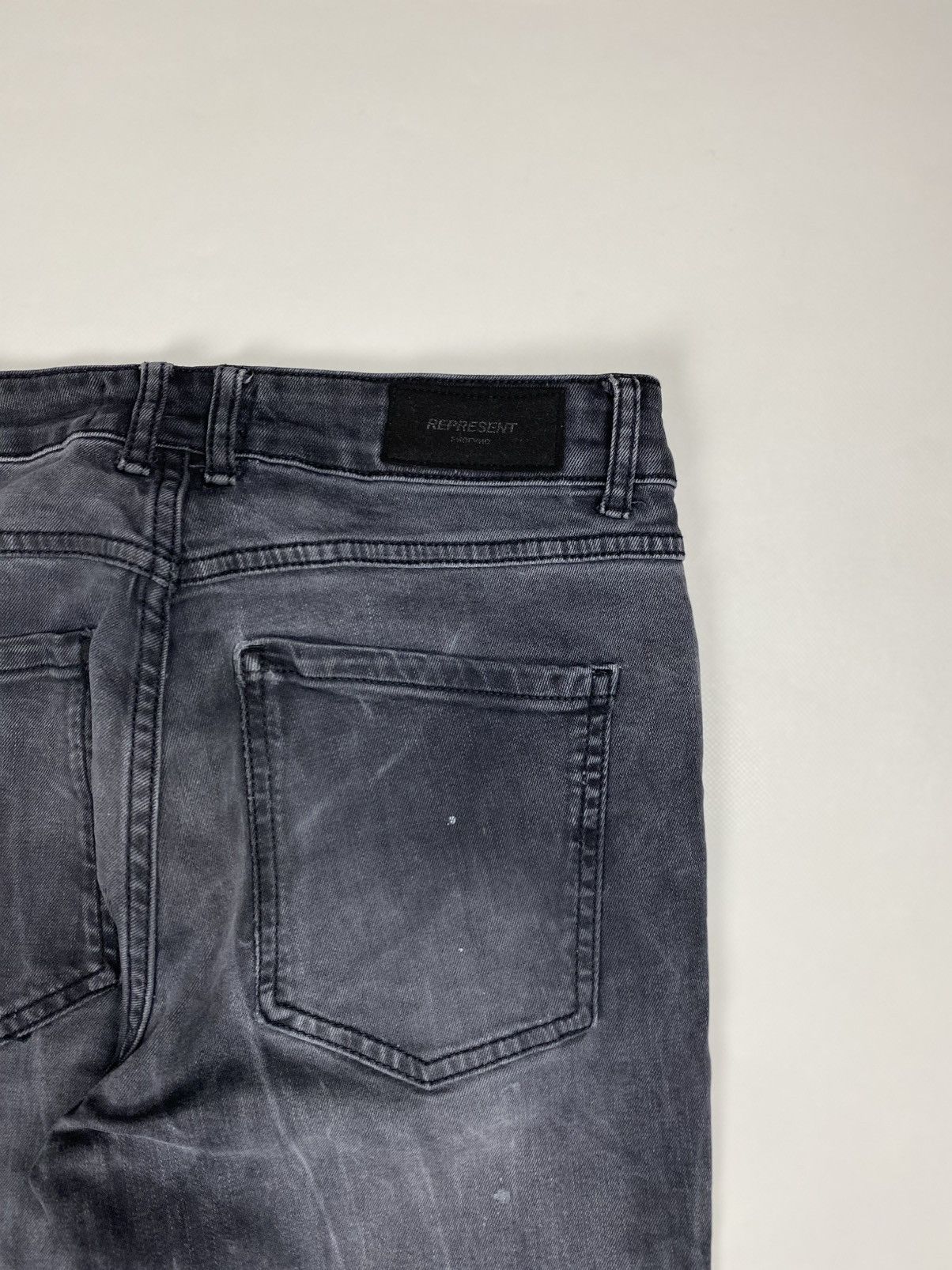 Represent Clo. Represent men’s Repaired Distressed Skinny Denim Jeans Size US 32 / EU 48 - 25 Thumbnail