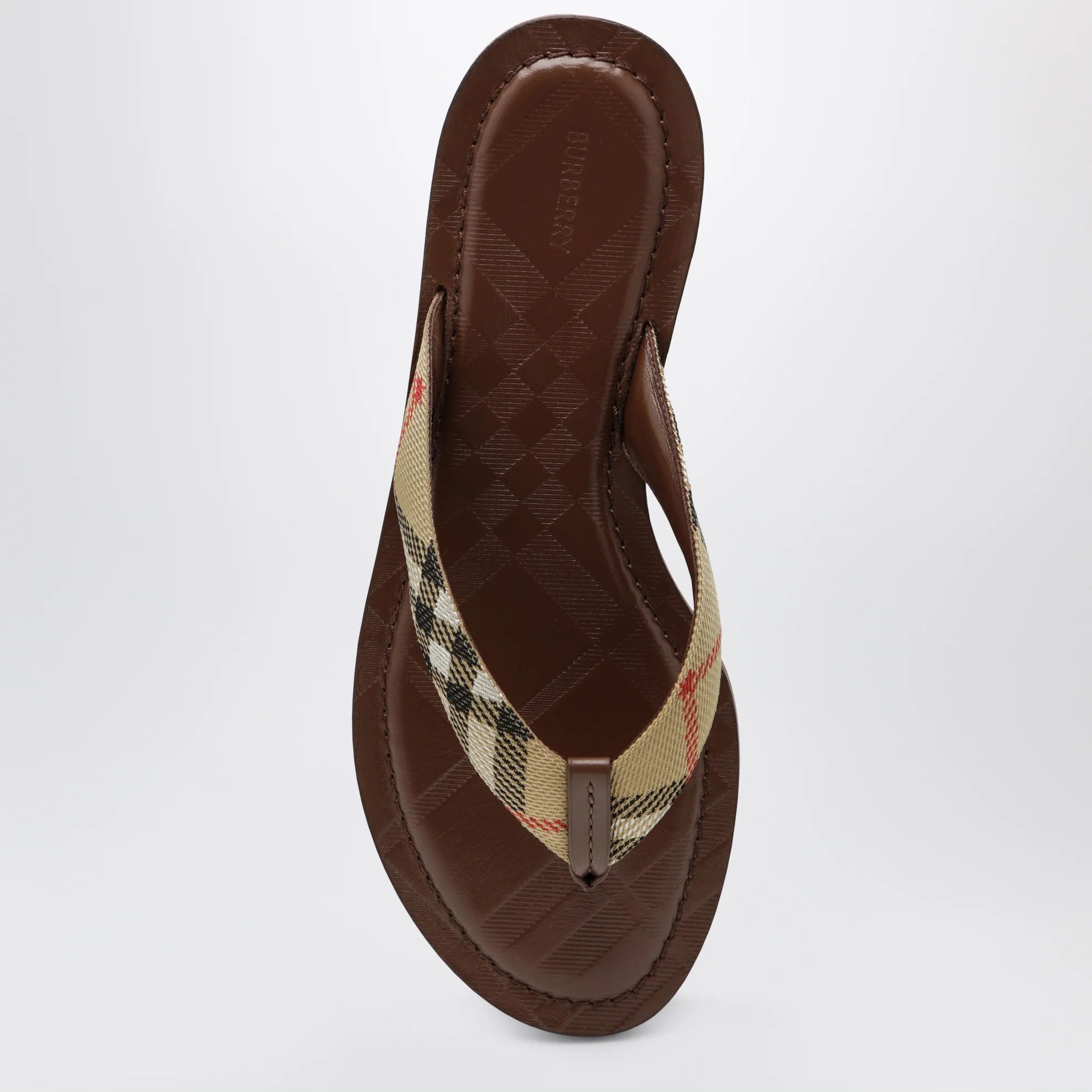 Burberry o1d2blof0426 Check Nylon-Blend Sandals Slippers Size US 9 / IT 39 - 3 Thumbnail