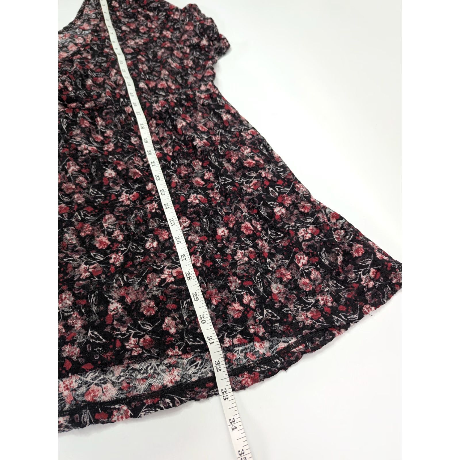 Torrid Torrid Blouse Black Pink Rose Floral Lace Peplum Top Size 4X Plus Sheer All Seasons Breathable Stretch Fit & Flare Women Womens Size XXL / US 16-18 / IT 52-54 - 3 Thumbnail