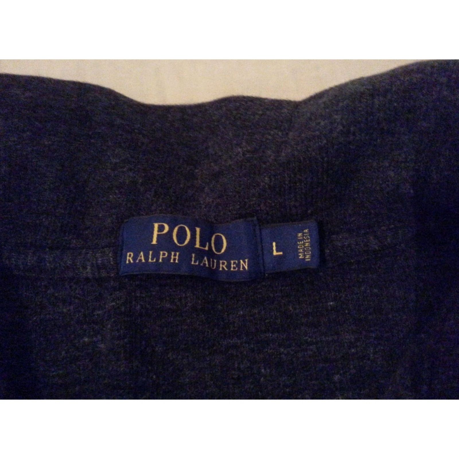 Polo Ralph Lauren Polo Ralph Lauren Mens Polo Shirt 1/2 Zip Sweater L Large Gray Cotton Size US L / EU 52-54 / 3 - 4 Thumbnail