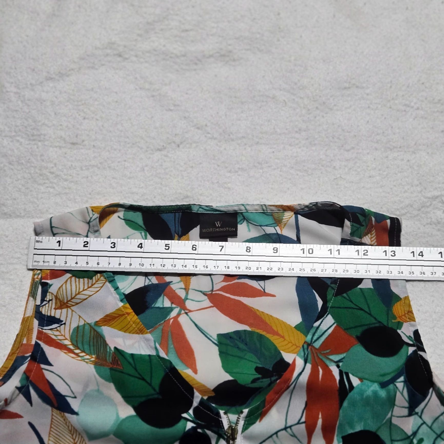 Worthington Worthington Shirt Adult M Multicolor Floral Sleeveless Tank Top Women Regular Fit Size M / US 6-8 / IT 42-44 - 4 Thumbnail
