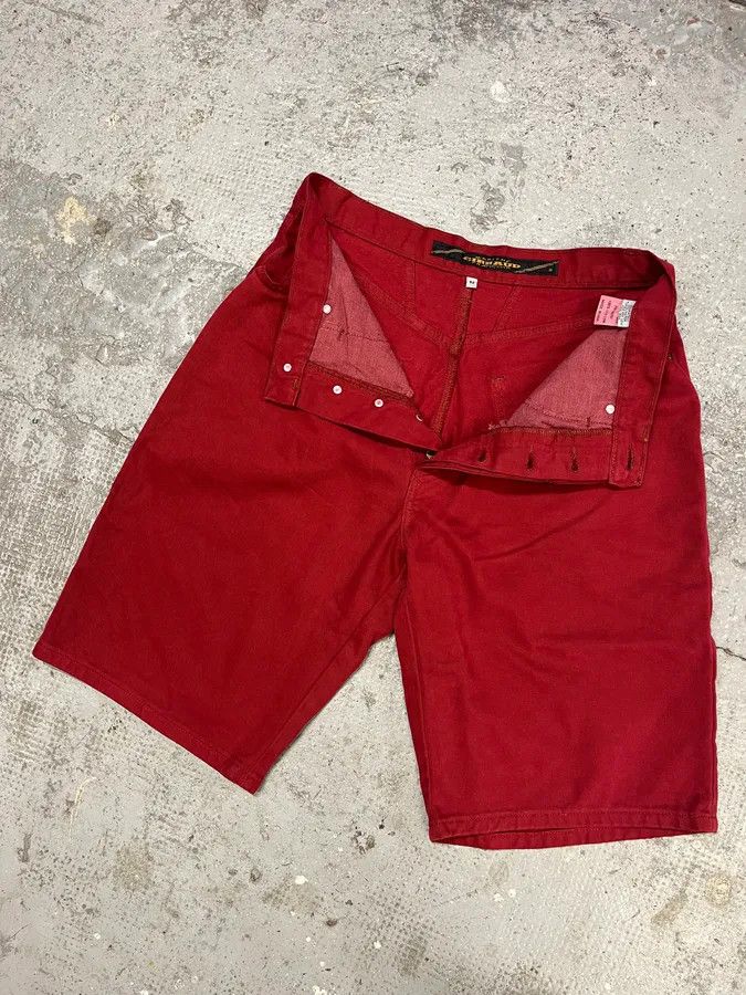 Marithe + Francois Girbaud × Vintage 2000s Marithé + François Girbaud Red Cozy Large Shorts Size US 31 - 6 Thumbnail