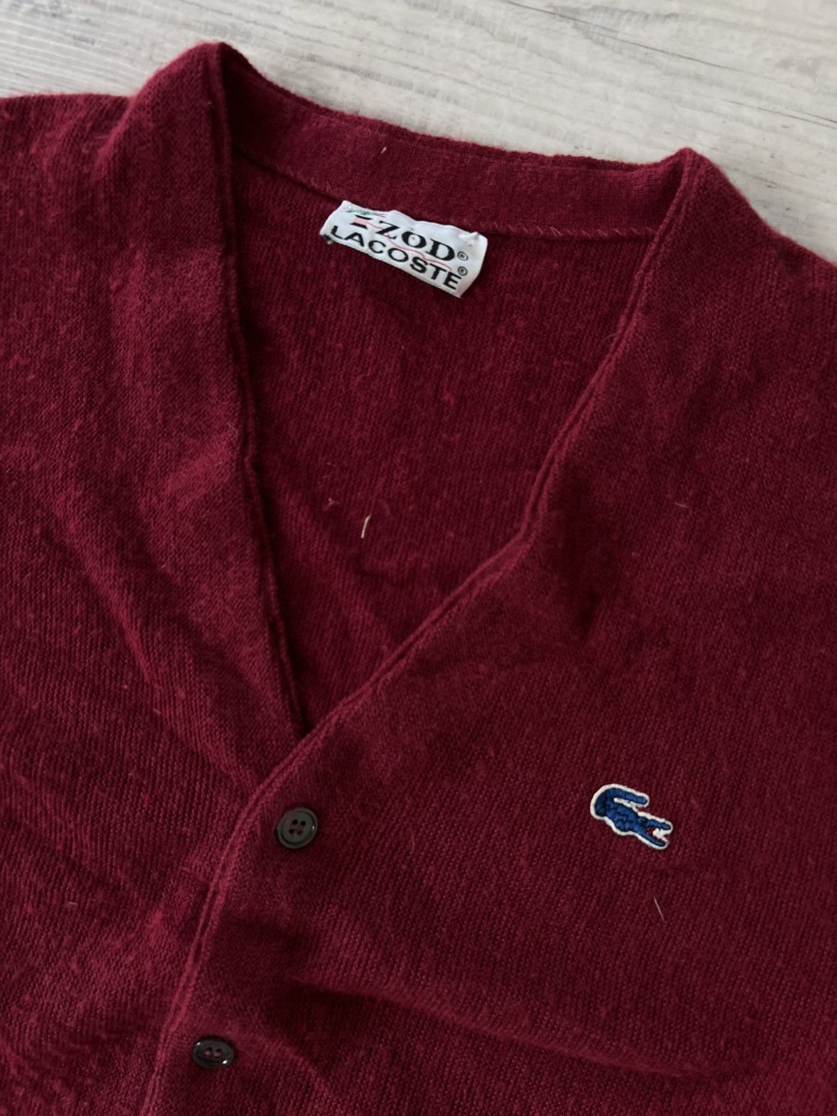 Lacoste Vintage 90's Izod Lacoste Button Up Cardigan Knit Sweater Size US L / EU 52-54 / 3 - 3 Thumbnail