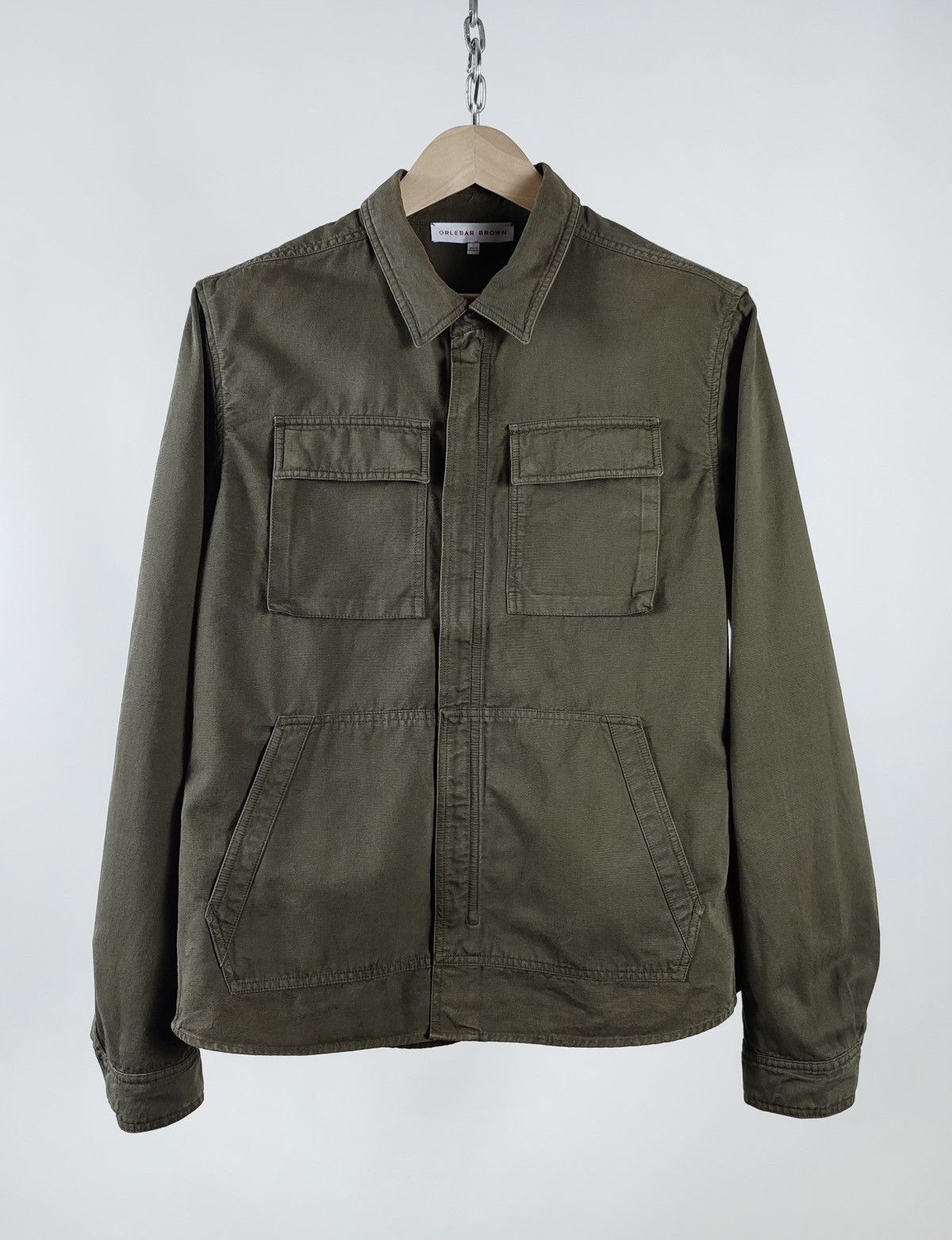 Pre-owned Orlebar Brown Multipocket Cargo Olive Light Jacket In Khaki
