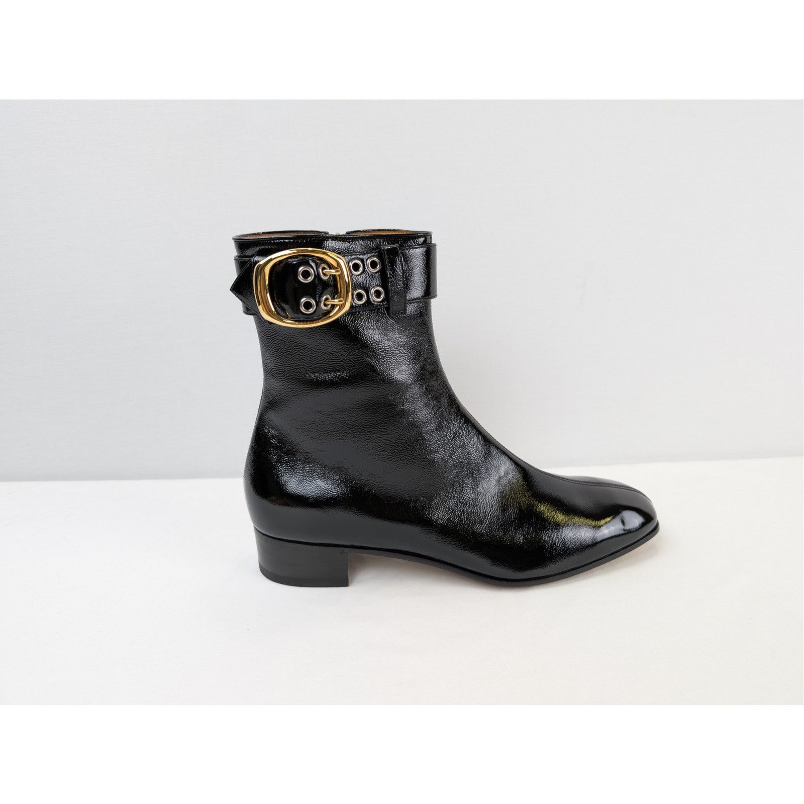 Gucci o1rshd1 Vernice Naplack Boots in Nero Size US 12.5 / EU 45-46 - 1 Thumbnail