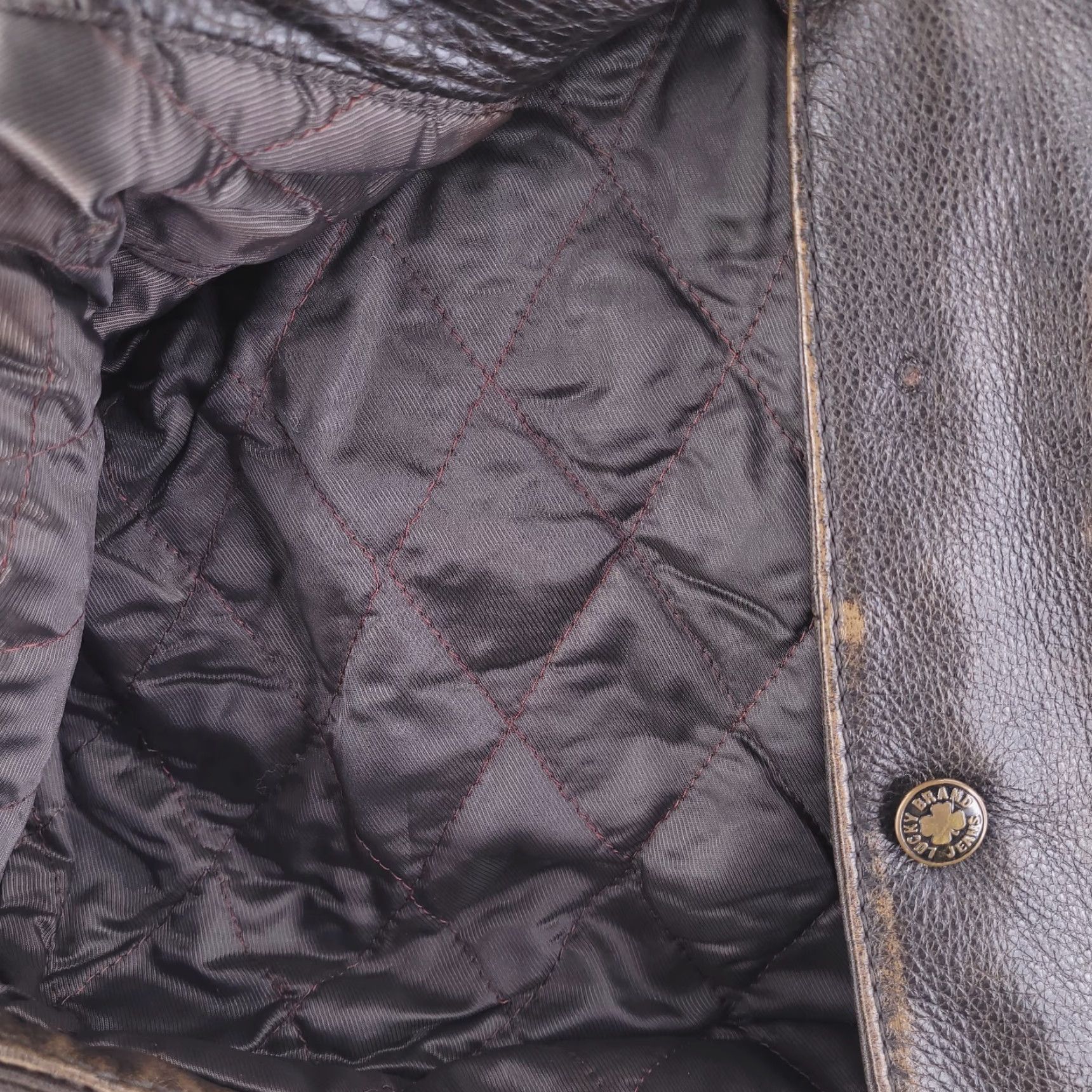 Lucky Brand Lucky Brand Leather Jacket Women's Medium Brown Real Heavyweight Dungarees Size 32" / US 10 / IT 46 - 5 Thumbnail