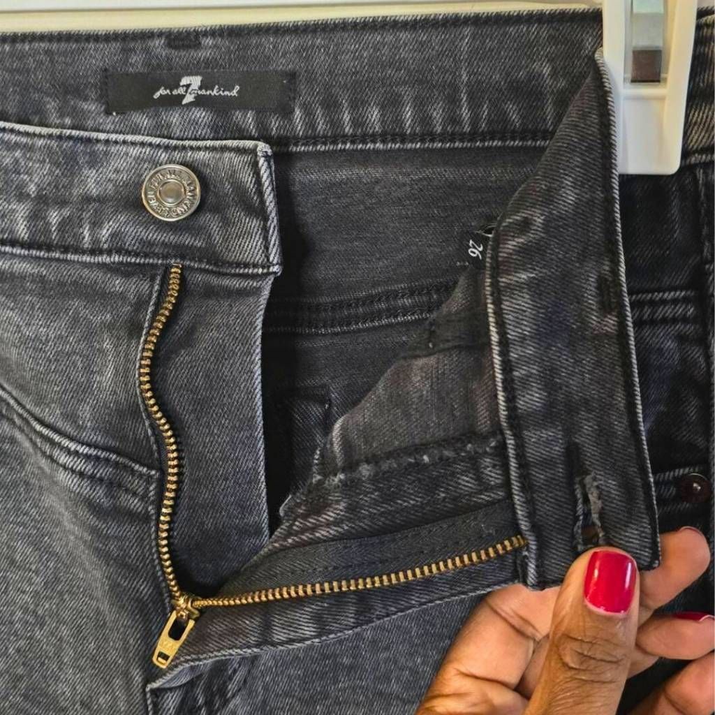 7 For All Mankind 7 For All Mankind Women's 26 Jeans Black High Rise Skinny An Size 26" / US 2 / IT 38 - 4 Thumbnail