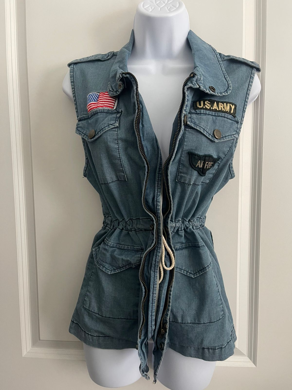 Other Unique Denim Vest Size M / US 6-8 / IT 42-44 - 2 Thumbnail