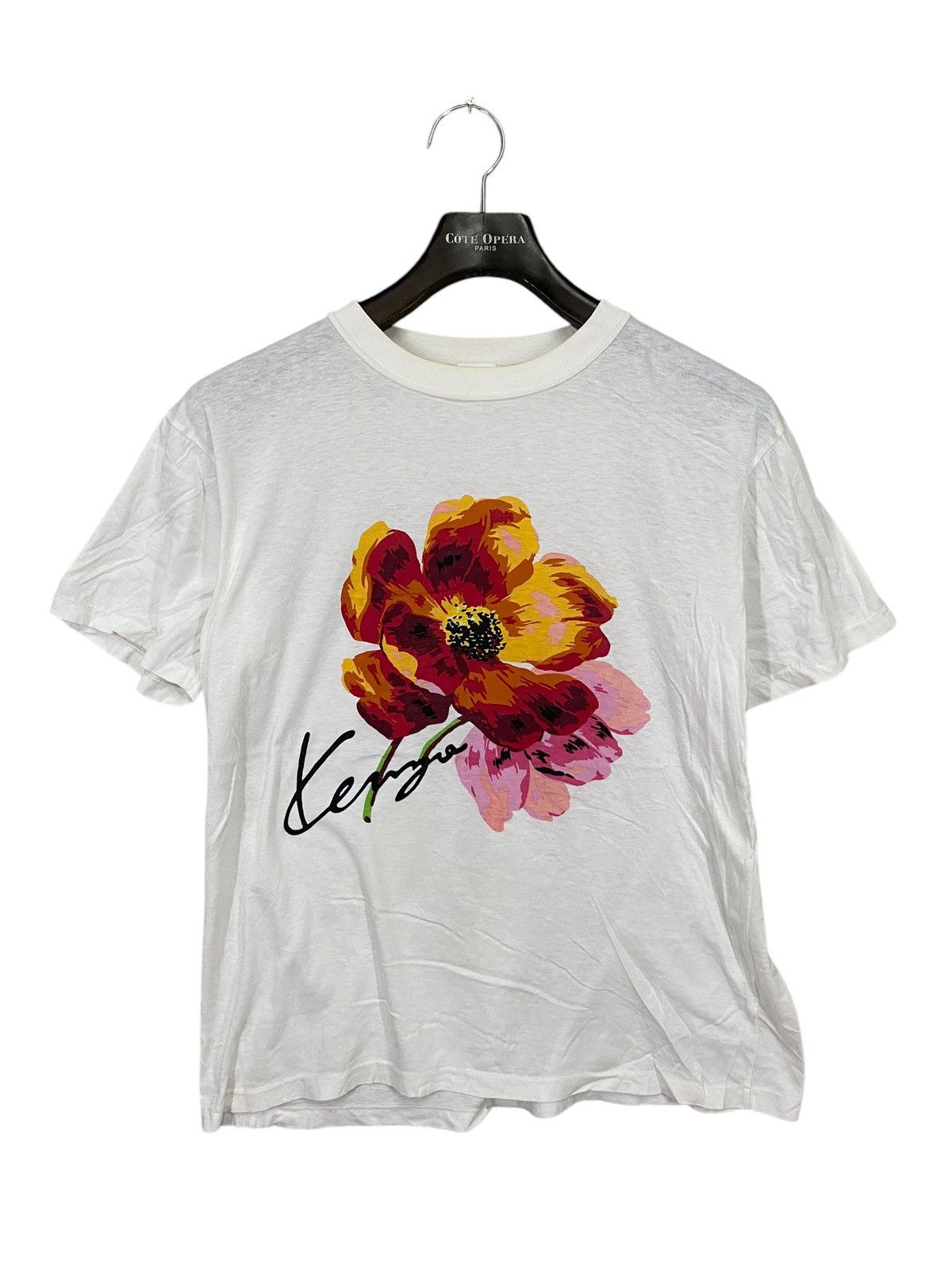 Designer × Japanese Brand × Kenzo Vintage 80s kenzo flower nice design tshirt Size US M / EU 48-50 / 2 - 1 Thumbnail