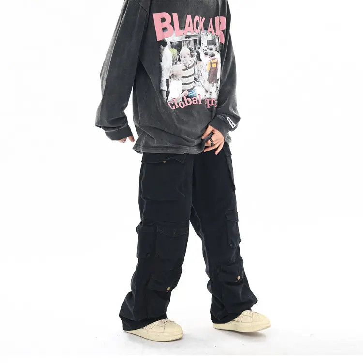 Japanese Brand × Jean Black Cargo Pants Size US 34 / EU 50 - 5 Thumbnail