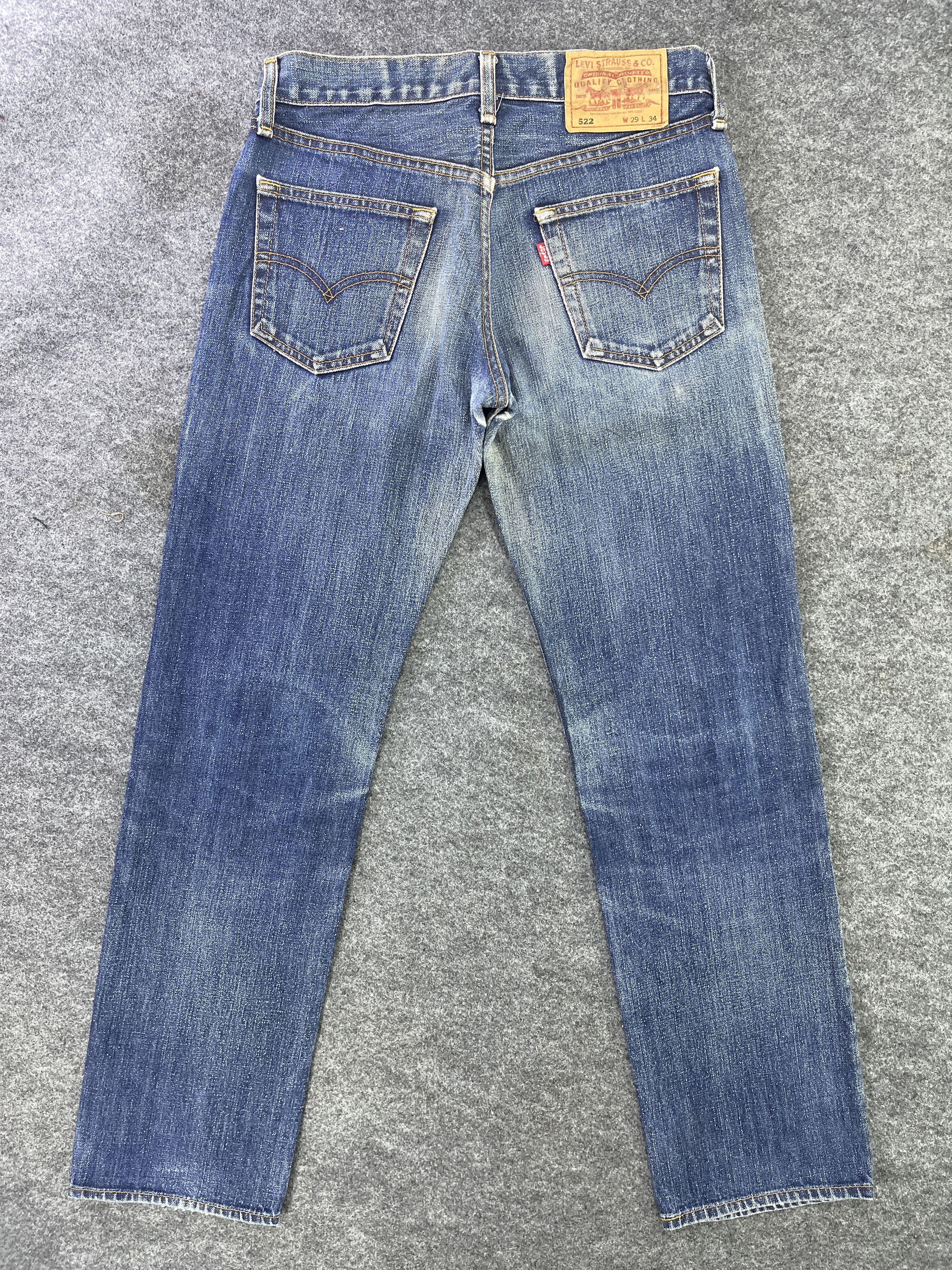 Levi's Vintage Levis 522 Blue Wash Jeans - J931 Size 29" - 2 Thumbnail