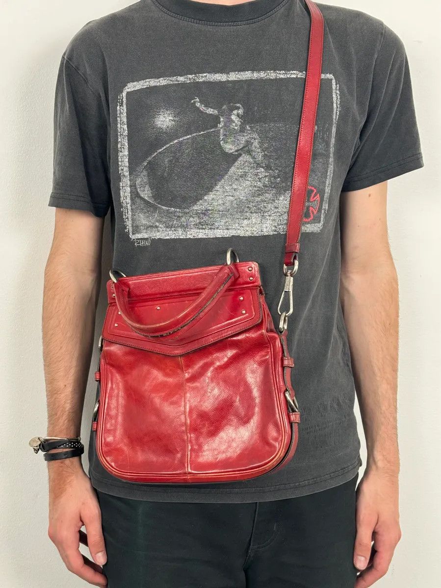 Yves Saint Laurent AW2002 Yves Saint Laurent Red Leather Shoulder Bag Size ONE SIZE - 3 Thumbnail