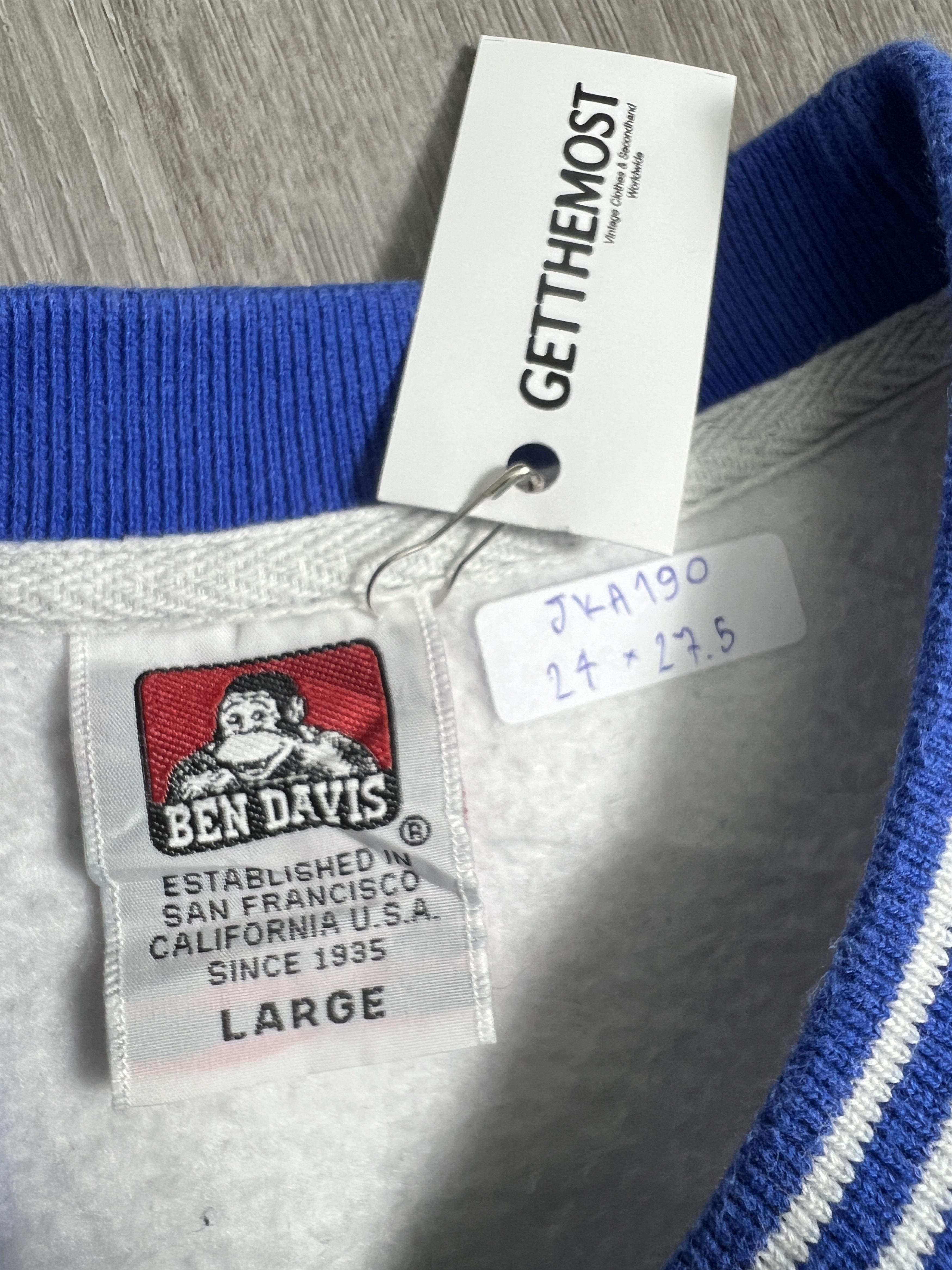 Ben Davis Ben Davis Embroidery Spell Out Sweatshirt (L) JKA190 Size US L / EU 52-54 / 3 - 3 Thumbnail