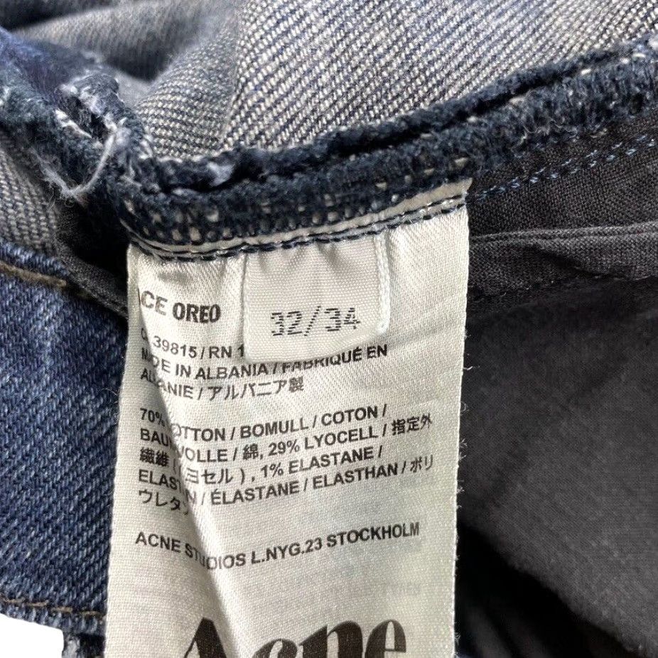 Acne Studios Acne Studios Jeans Ace Oreo 5-Pocket Denim Medium Wash Blue 32x34 Mens Straight Classic Distressed Pockets Size US 32 / EU 48 - 5 Thumbnail