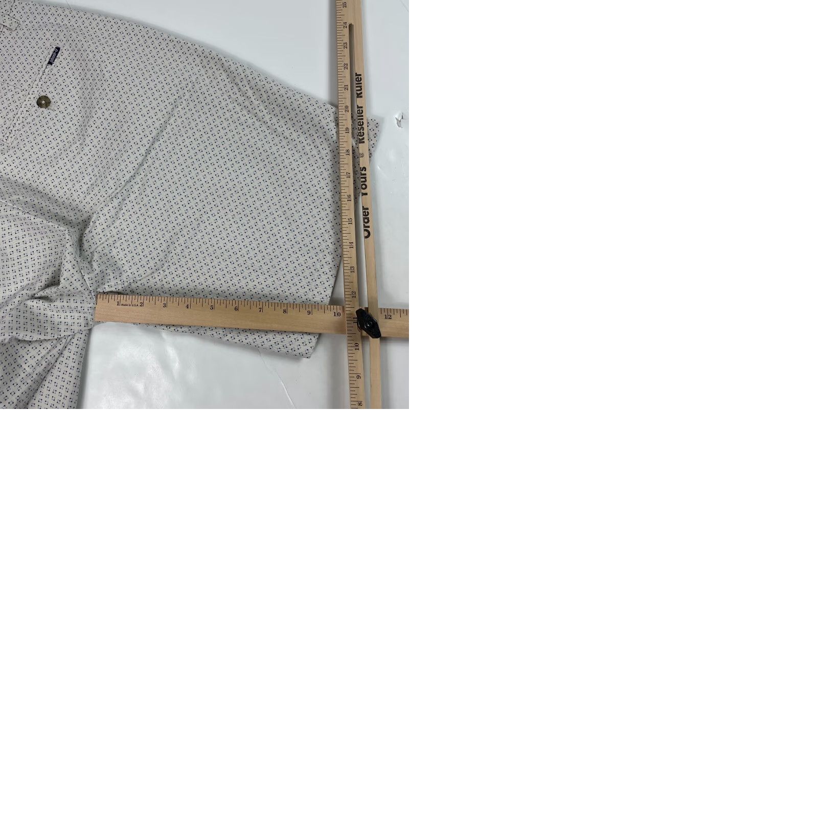 johnnie-O johnnie-O Shorts Mens 35 x 9 Beige Golf Chino Geometric 5-Pocket Casual Travel Workwear Cotton Spandex Moisture Wicking Lightweight Size US 35 - 9 Thumbnail
