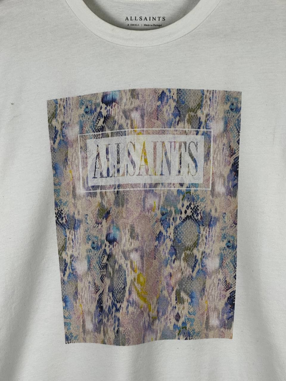 Allsaints Allsaints Casual White Printed T Shirt Size US XS / EU 42 / 0 - 4 Thumbnail