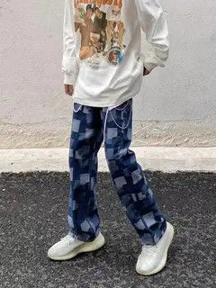 VIBE High street graffiti wide leg design draped jeans Size US 31 - 6 Thumbnail