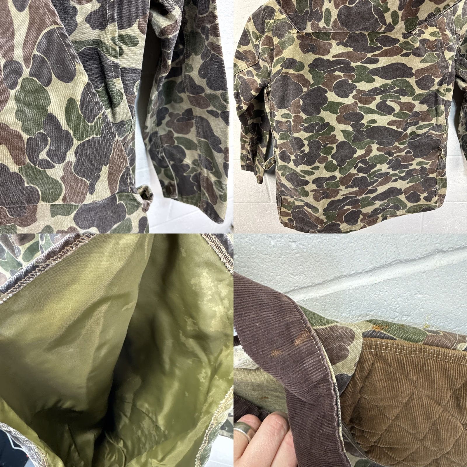 Carhartt VINTAGE Carhartt Camouflage Hunting Coat Jacket CU253 Large Men Jacket Camouflage 80s Hunting USA Size US L / EU 52-54 / 3 - 11 Thumbnail