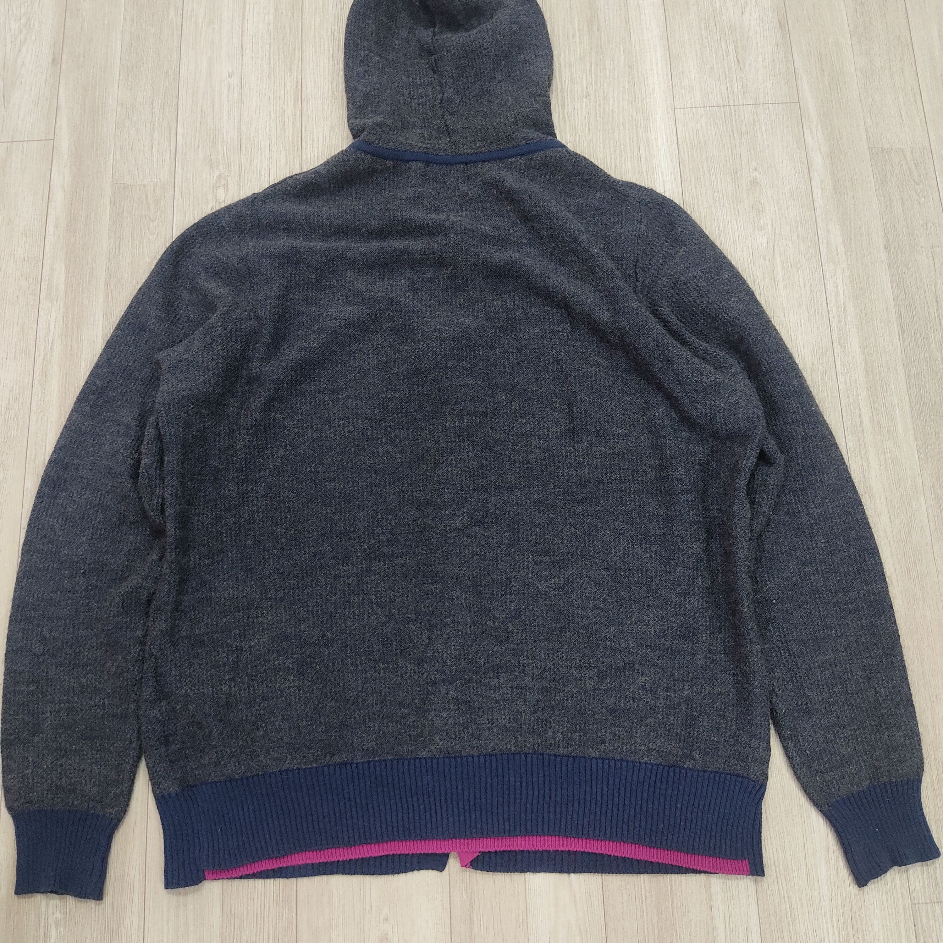 Frapbois FRAPBOIS by Issey Miyake Half Wool Hooded Cardigan Size M / US 6-8 / IT 42-44 - 16 Thumbnail