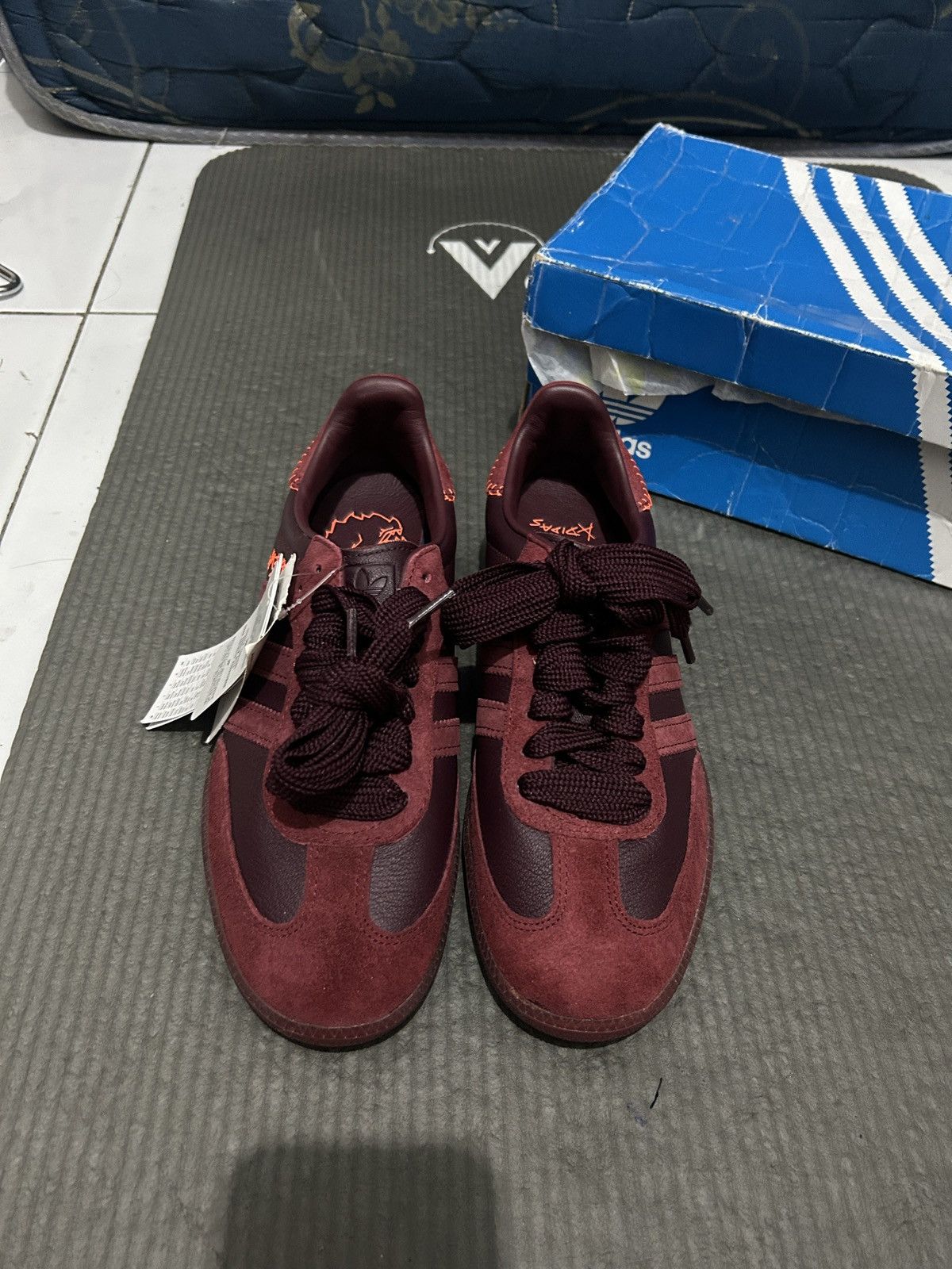 Adidas adidas samba jonah hill maroon Size US 8 / EU 41 - 3 Thumbnail