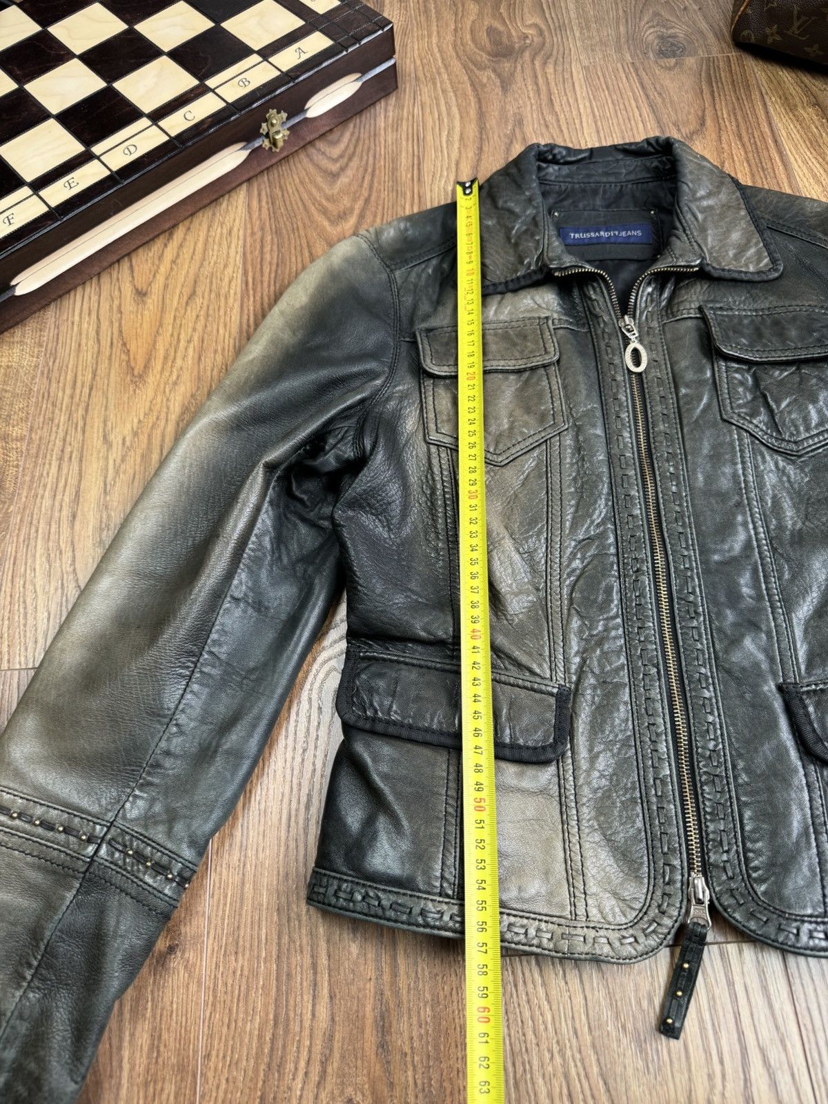 Trussardi Vintage leather jacket Trussardi Italy original item Size US S / EU 44-46 / 1 - 6 Thumbnail