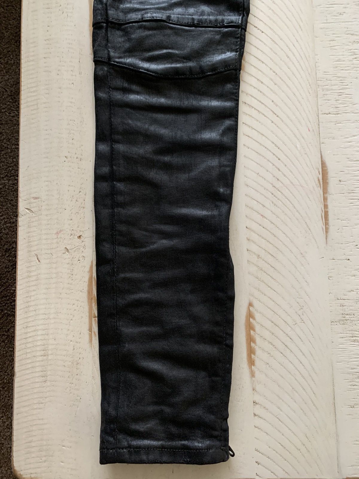 Balmain Balmain Like Biker Jeans Waxed Pierced Spiked Fashion Punk Size US 30 / EU 46 - 8 Thumbnail