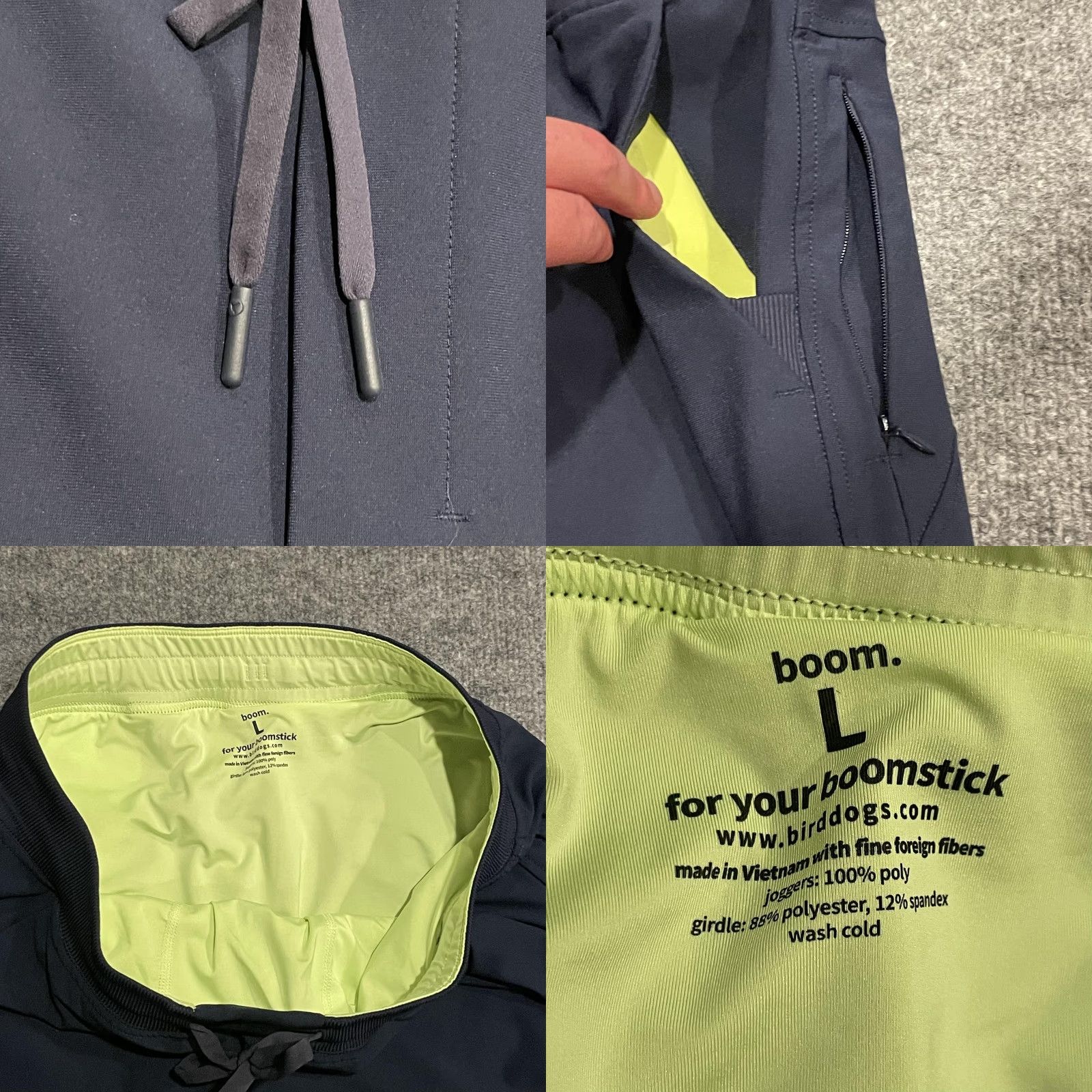 Vintage Birddogs Jogger Pants Mens L 34x30 Blue Elastic Waist Pockets Zip Pocket Lined Gym & Training, Running & Jogging, Activewear Mens Size US 33 - 8 Thumbnail