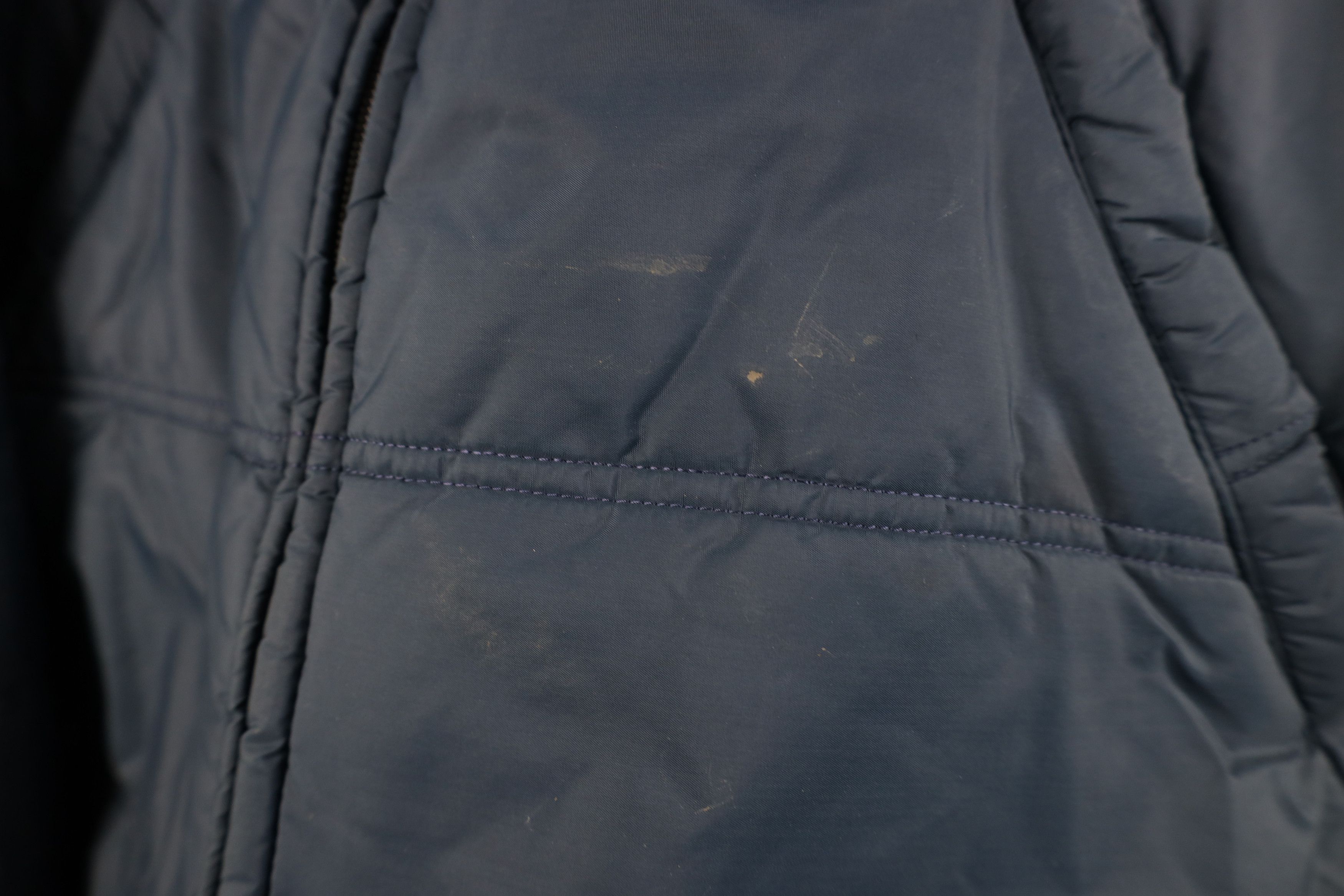 Vintage Vintage 70s Streetwear Full Zip Puffer Jacket Navy Blue Size US XL / EU 56 / 4 - 4 Thumbnail