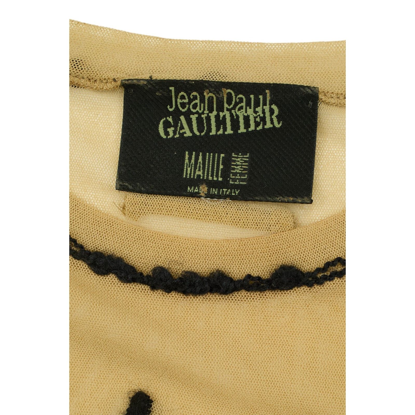 Jean Paul Gaultier Maille Scribble Logo Mesh Long Sleeve Size S / US 4 / IT 40 - 4 Thumbnail