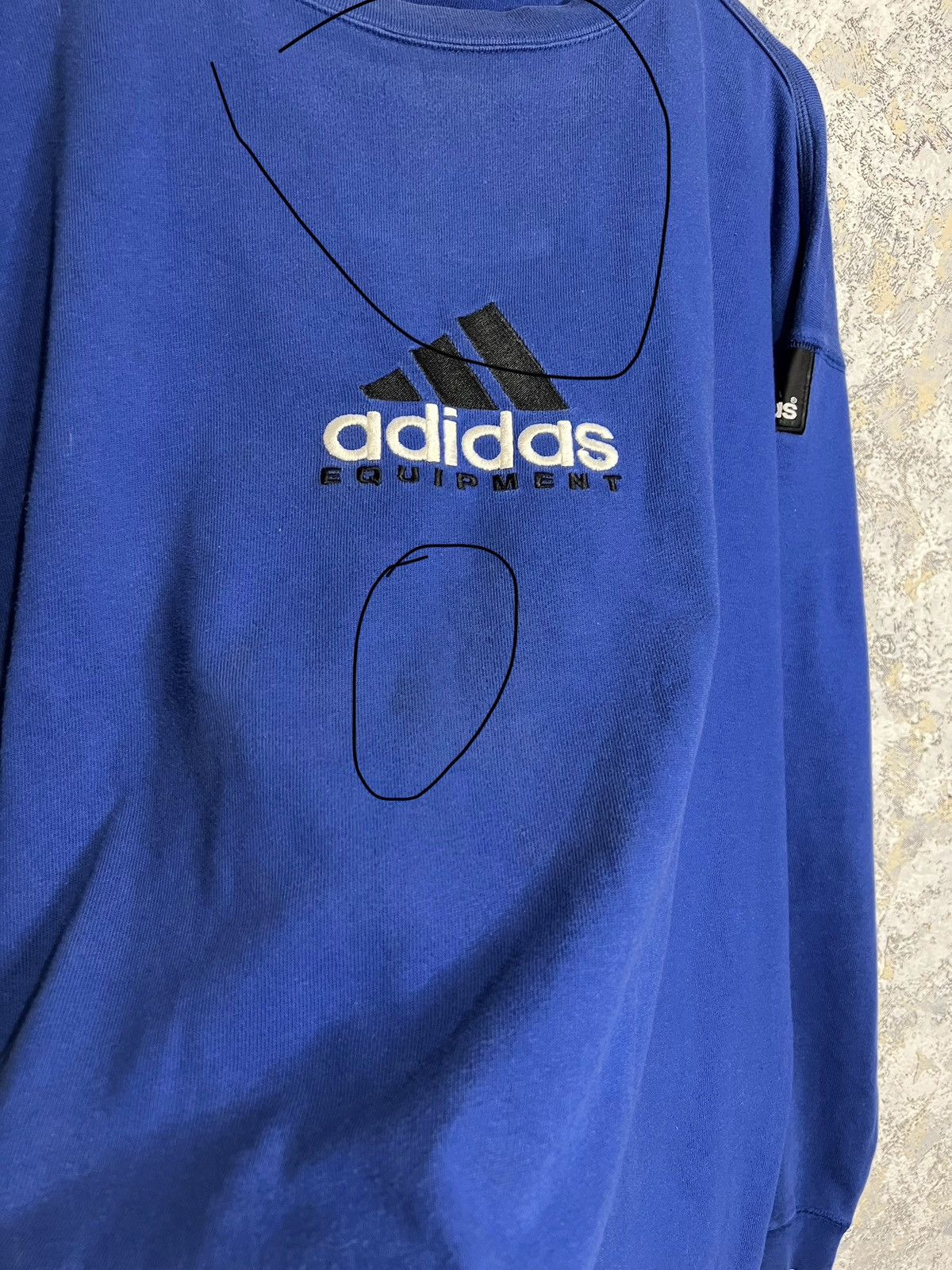Adidas × Vintage Vintage Adidas Equipment Big Logo Sweatshirt Oversized 90s Size US M / EU 48-50 / 2 - 4 Thumbnail