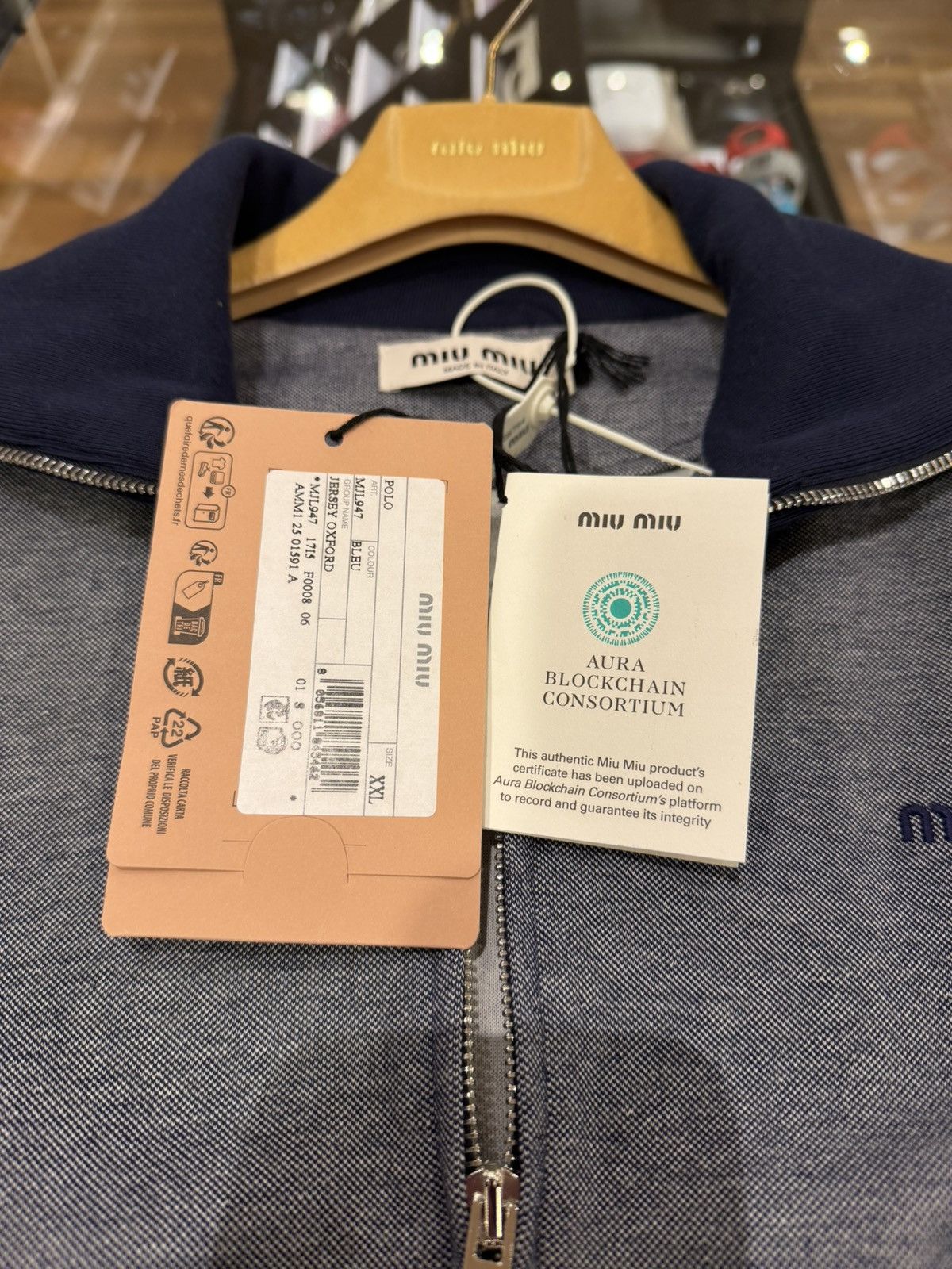 Miu Miu Miu Miu Deux-Tonal Knit Track Jacket Size US S / EU 44-46 / 1 - 4 Thumbnail