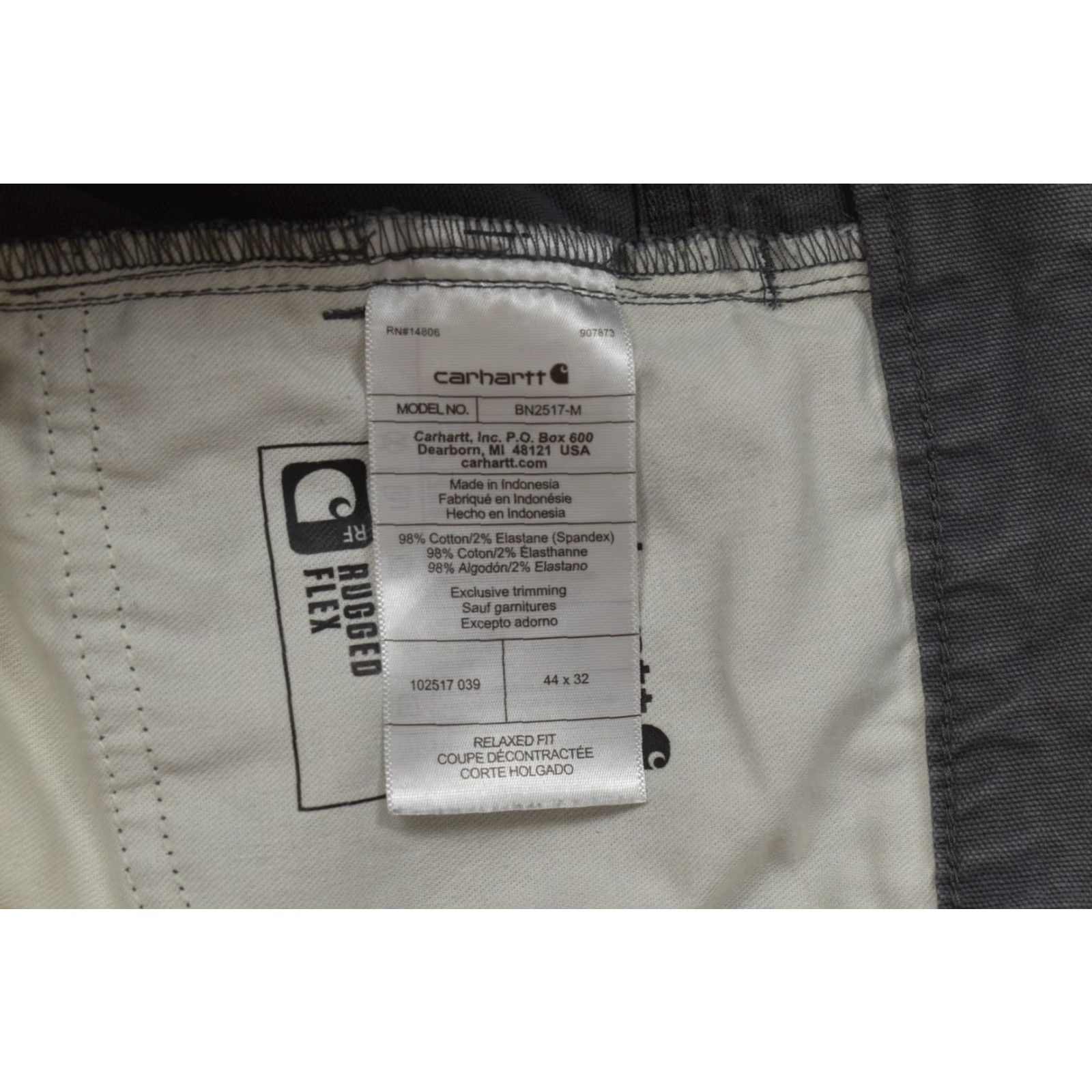 Carhartt Carhartt Men's Rugged Flex Relaxed Fit Gray Canvas Work Pants 44x32 Gray Pants Carhartt Mens Casual Workwear 5-Pocket Carhartt Logo Men Mens Size US 44 / EU 60 - 7 Thumbnail