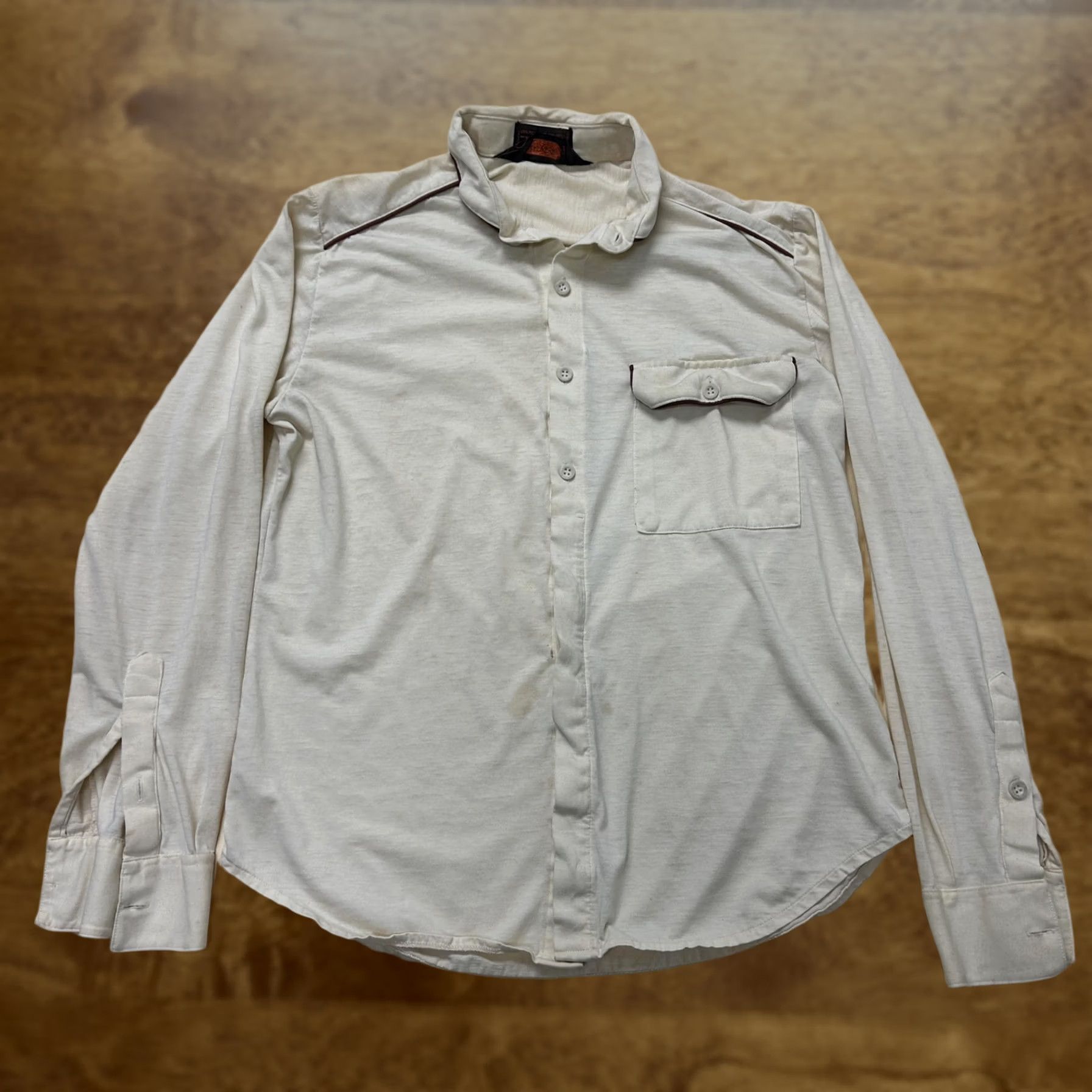 Vintage VINTAGE Hukapoo Mens M White Solid Long Sleeve Button Up Casual Shirt Size US M / EU 48-50 / 2 - 1 Thumbnail