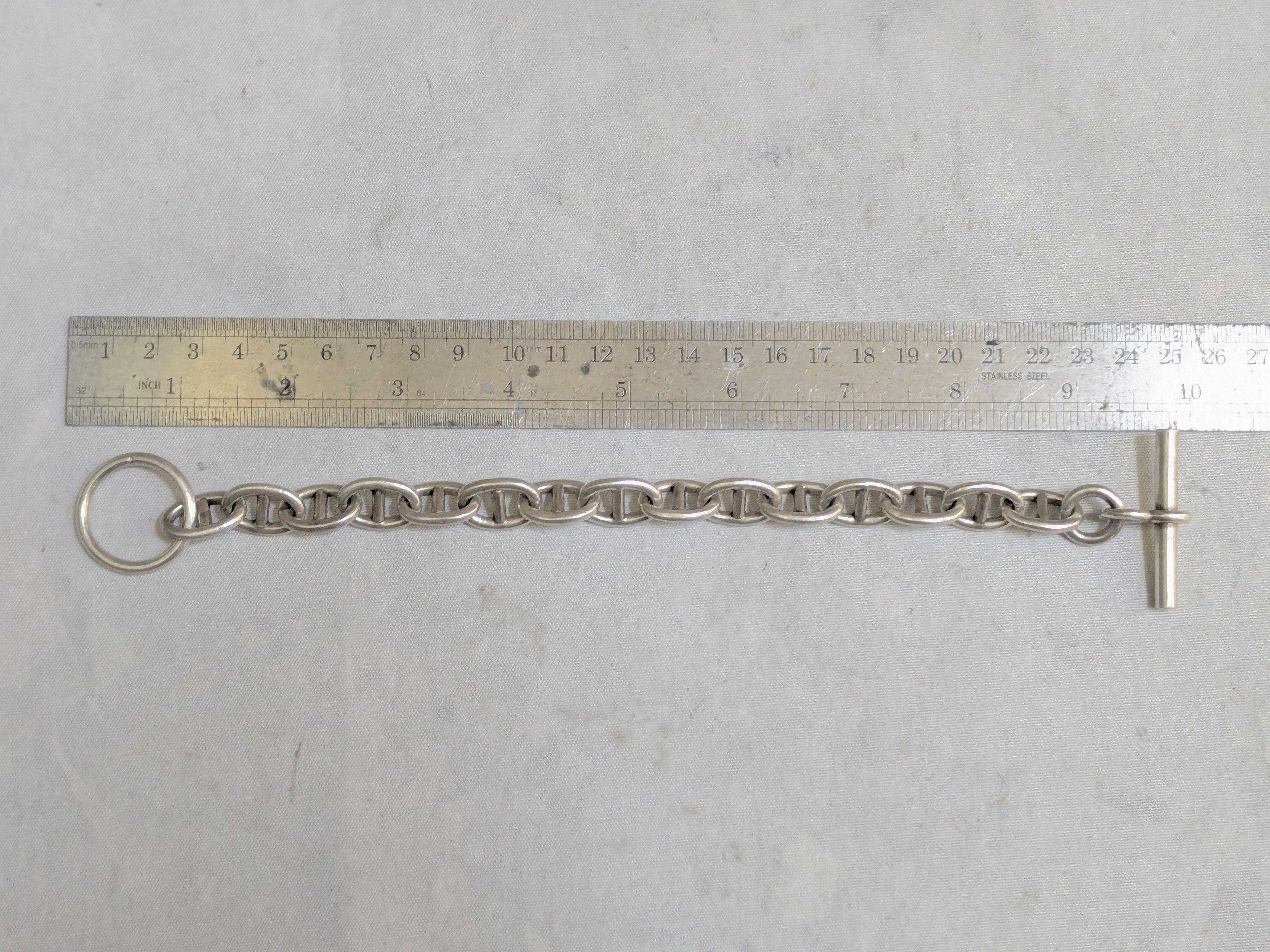 Jewelry Vintage Taxco Sterling Silver Bracelet Anchor Mariner 7.75" Size ONE SIZE - 14 Thumbnail