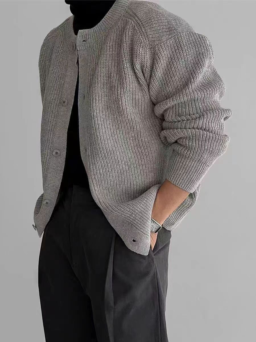 Japanese Brand Vintage Gray L Buttoned Casual Sweater Knit Jacket Size US L / EU 52-54 / 3 - 1 Thumbnail