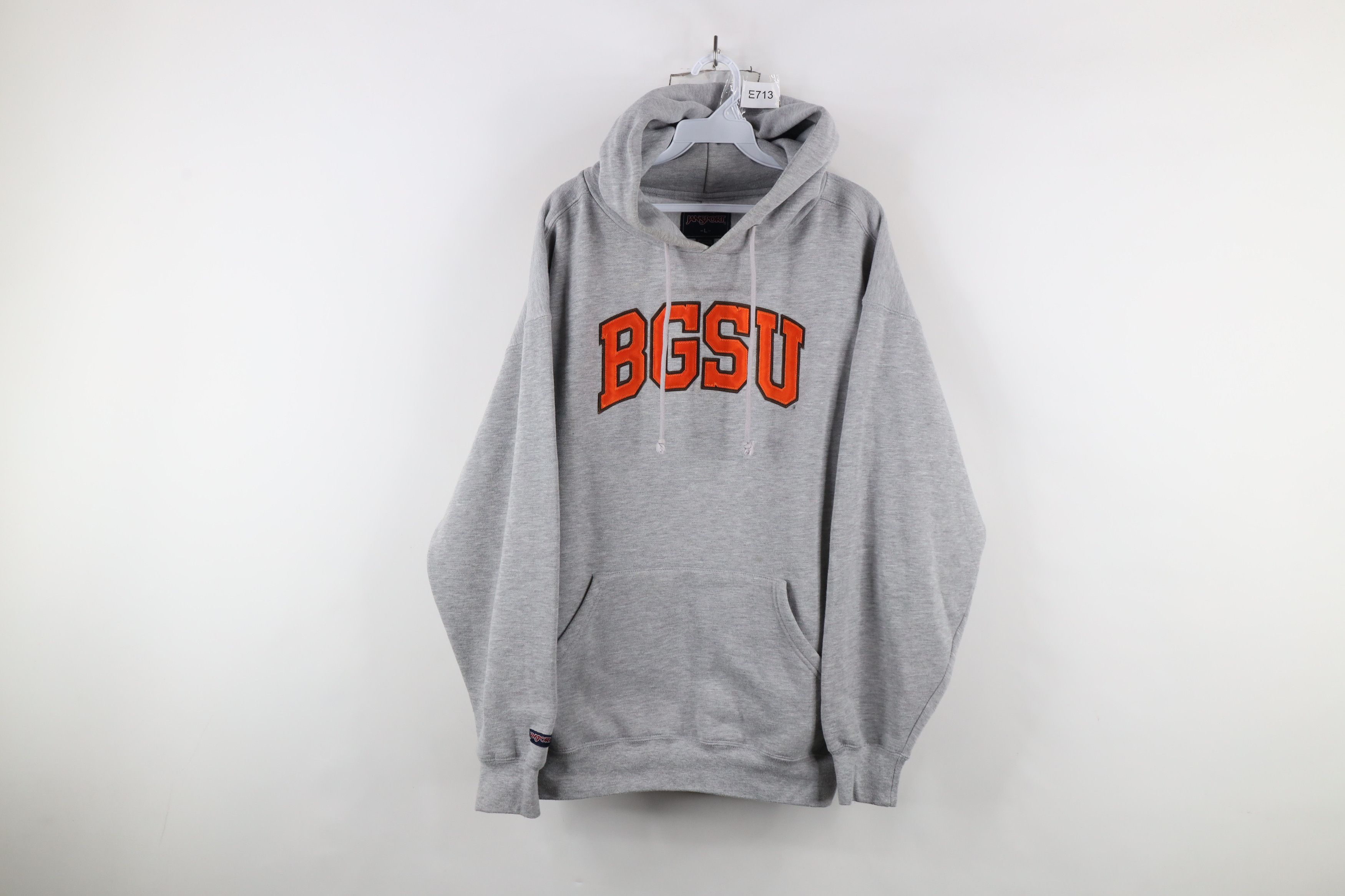 Vintage Vintage 90s Green State University Hoodie Sweatshirt Gray Size US L / EU 52-54 / 3 - 1 Thumbnail