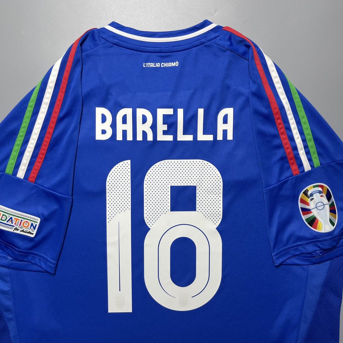 Adidas ITALY ADIDAS 2024 EURO FOOTBALL HOME JERSEY #18 BARELLA Size US XL / EU 56 / 4 - 9 Thumbnail