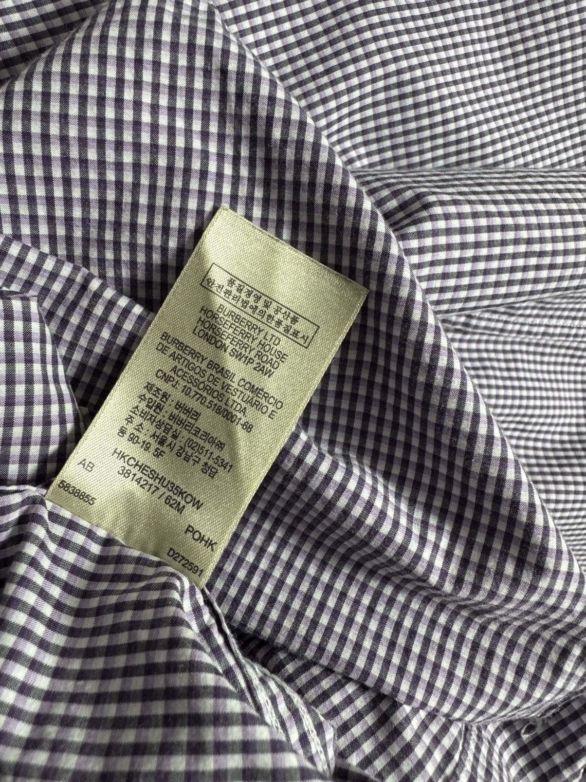 Burberry Burberry Checked Button Up Shirt Vintage Luxury Size XL Size US XL / EU 56 / 4 - 11 Thumbnail