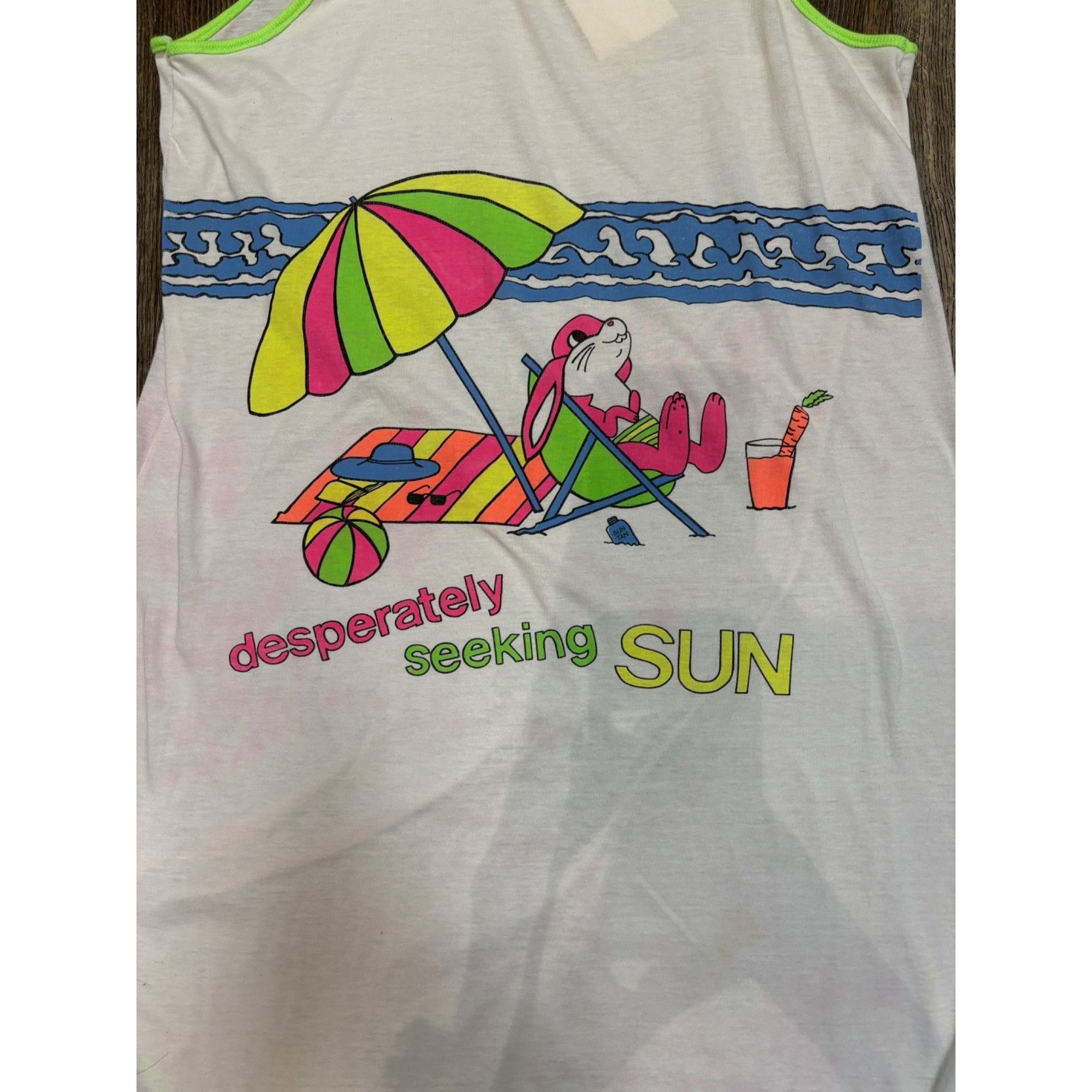 Vintage Vintage Desperately Seeking Sun Beach Tank Top Size ONE SIZE - 6 Thumbnail