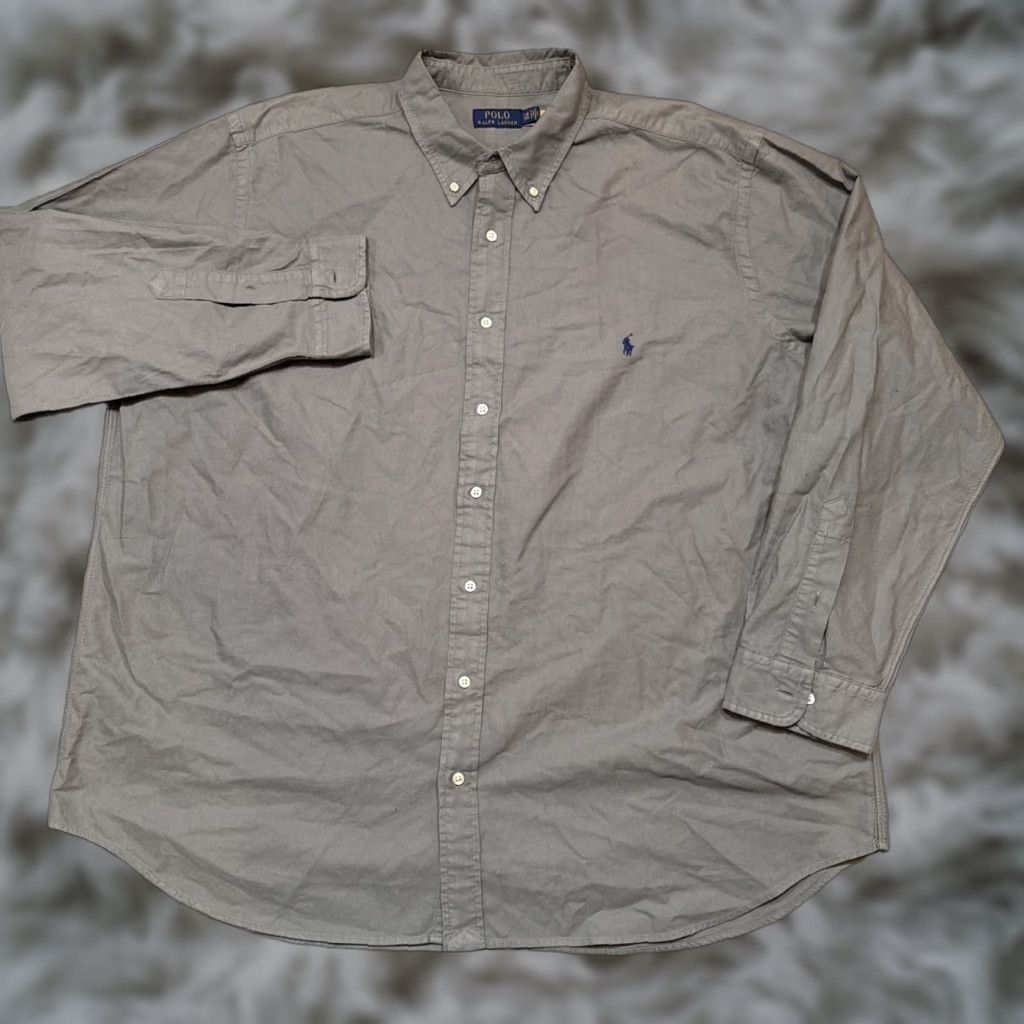 Polo Ralph Lauren Polo Ralph Lauren Shirt Mens 2XB Big Green Button Down Long Sleeve Cotton Casual Shirt Size US XXL / EU 58 / 5 - 1 Thumbnail
