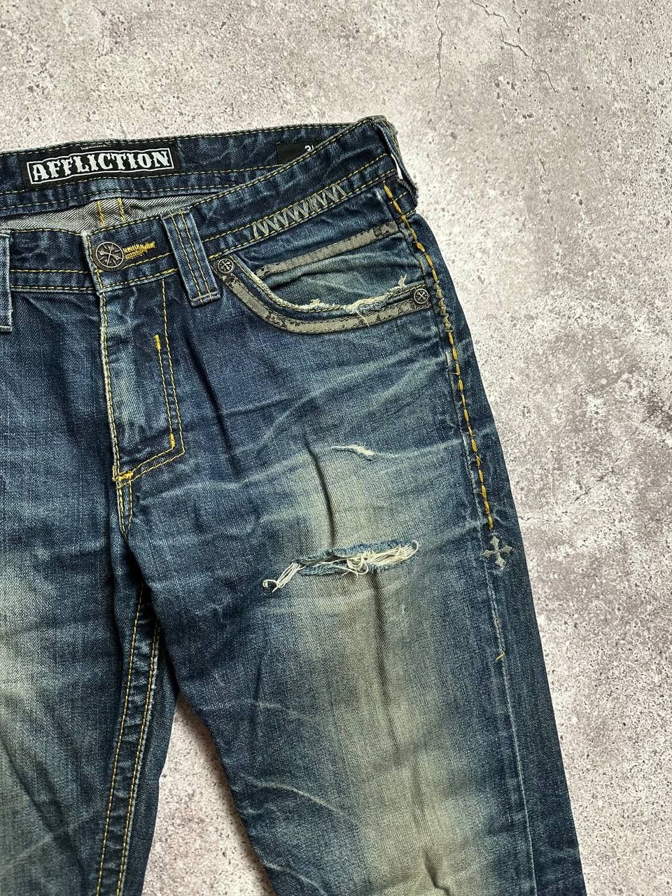 Affliction Affliction Ace Denim Jeans Y2K Embroidered size 31 Size US 31 - 11 Thumbnail