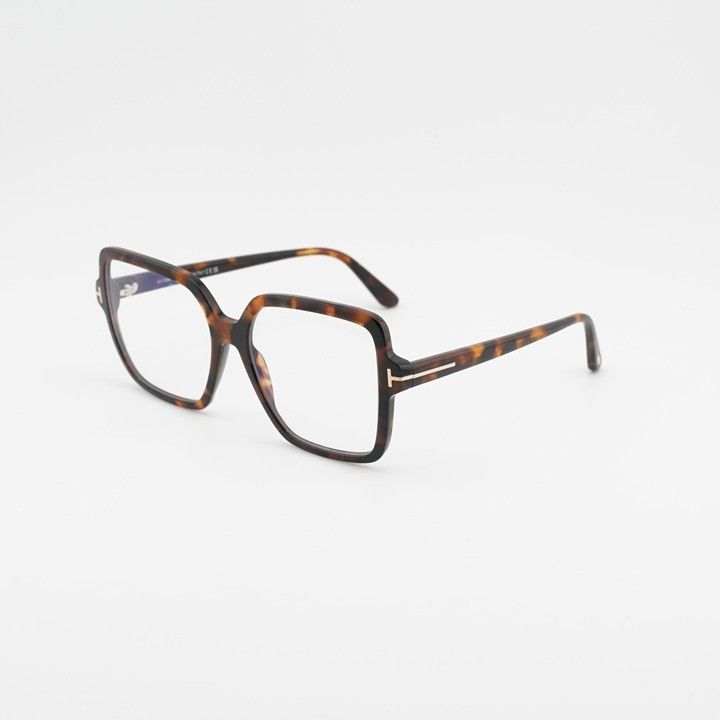 Tom Ford Tom Ford FT6063-B 052 Eyeglasses Havana 56mm Square Frame Size ONE SIZE - 1 Thumbnail