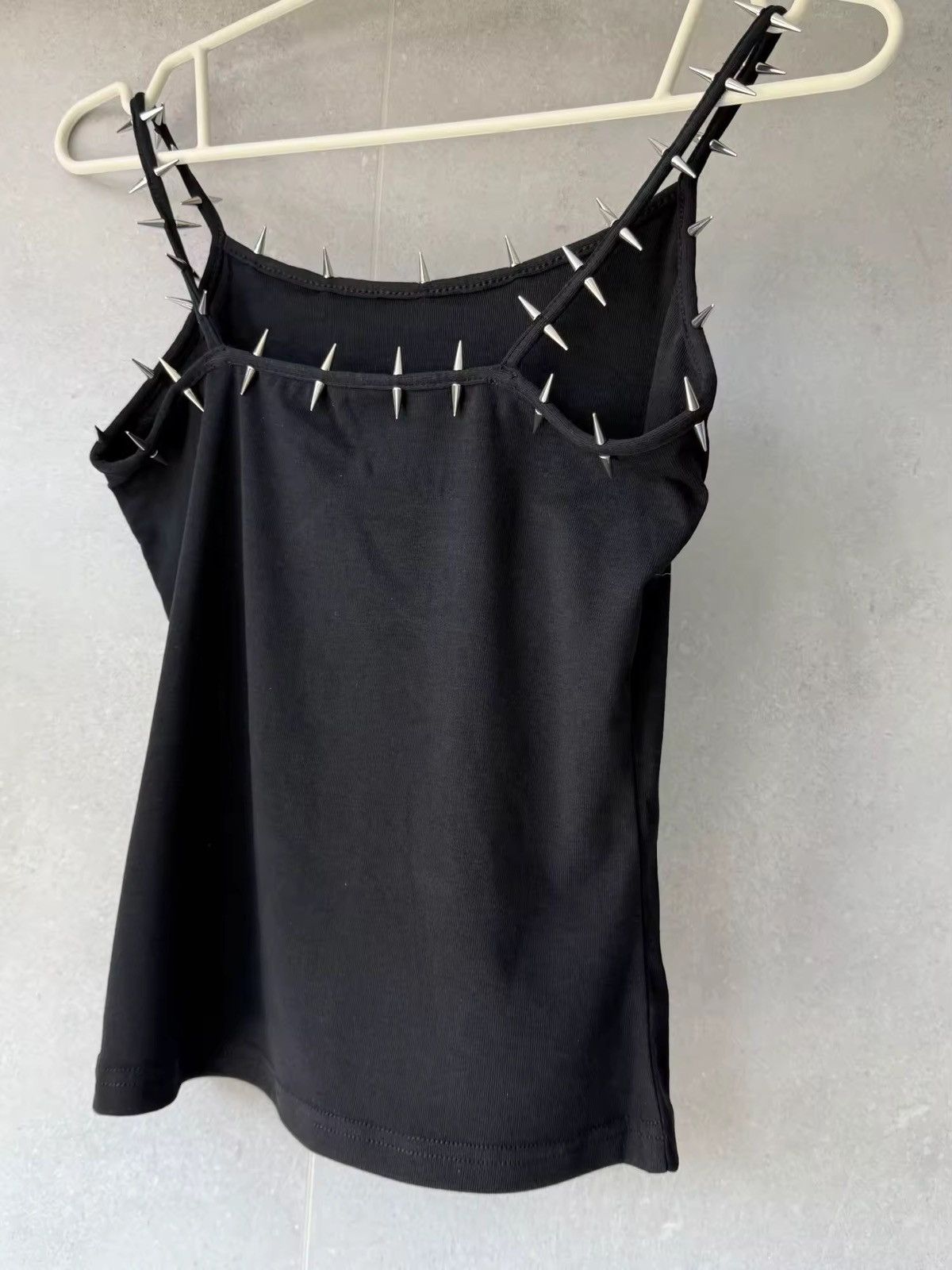 Other Gothic Punk Vintage Style Black Rivet Rock Tank Top Size M / US 6-8 / IT 42-44 - 4 Thumbnail