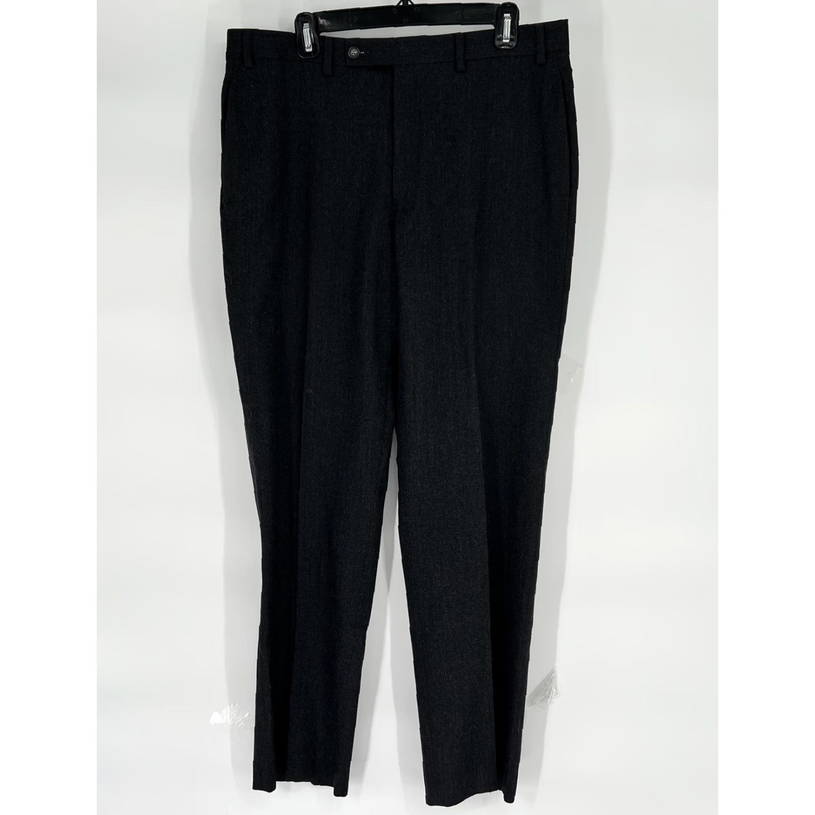 Ralph Lauren Lauren Ralph Lauren Dress Pants Mens 35x31 Charcoal Gray 100% Wool Slim Flat Front Zip Inseam 31 in Regular Color Gray Mens Dress Pants Size US 35 - 2 Thumbnail